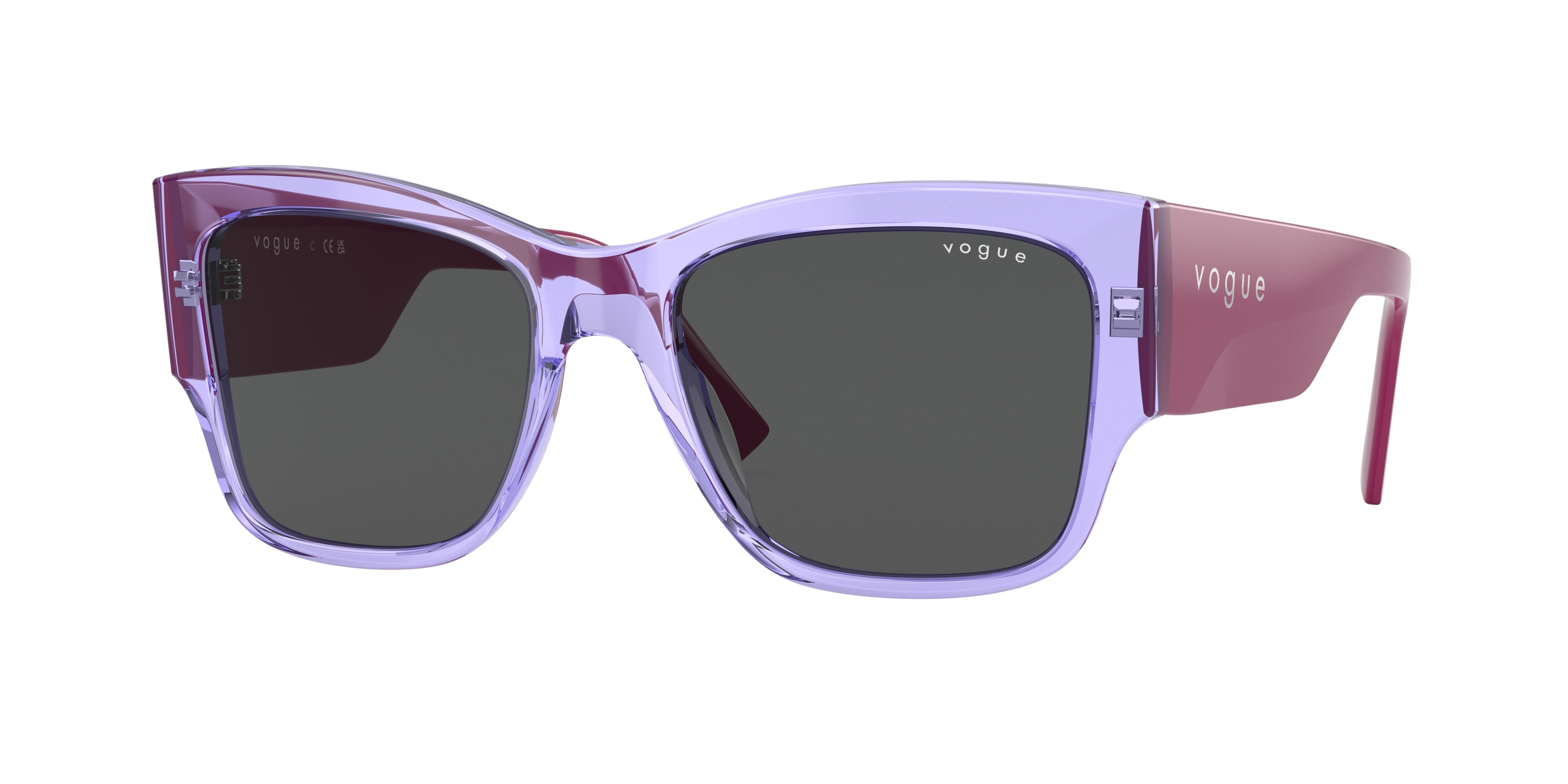 Vogue VO5462S Square Sunglasses  295087-Transparent Lilac 54-140-18 - Color Map Violet