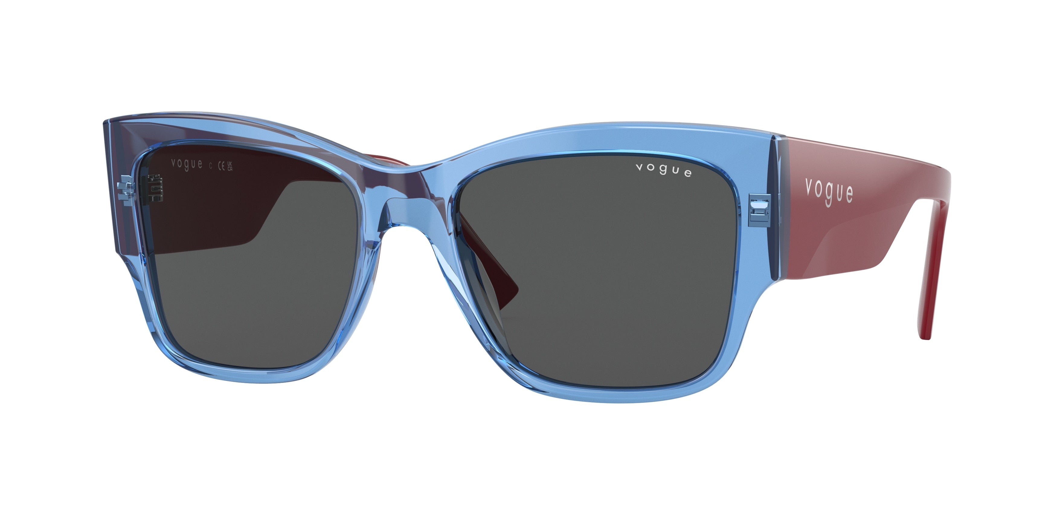 Vogue VO5462S Square Sunglasses  295187-Transparent Blue 54-140-18 - Color Map Blue