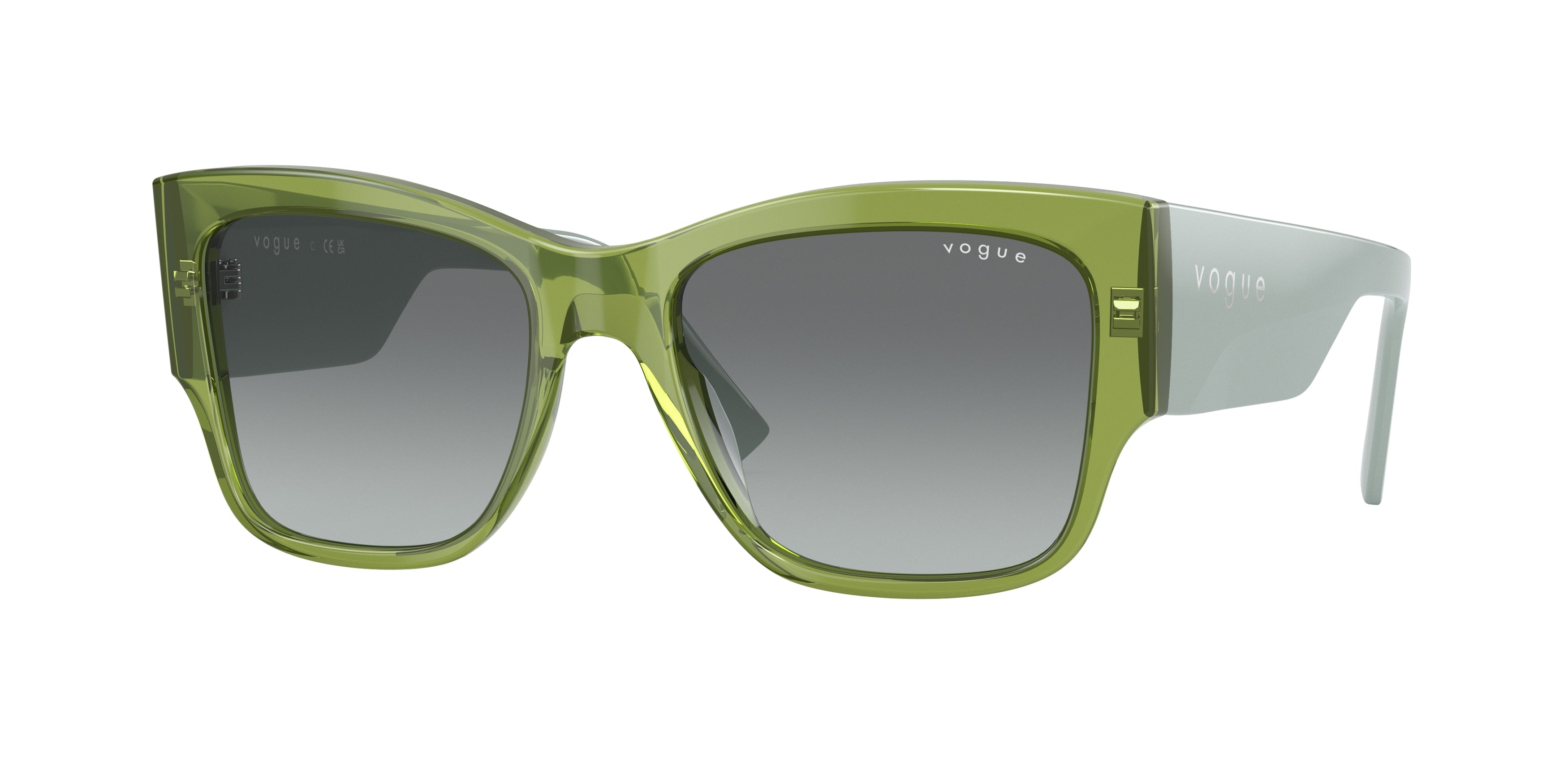 Vogue VO5462S Square Sunglasses  295311-Transparent Green 54-140-18 - Color Map Green