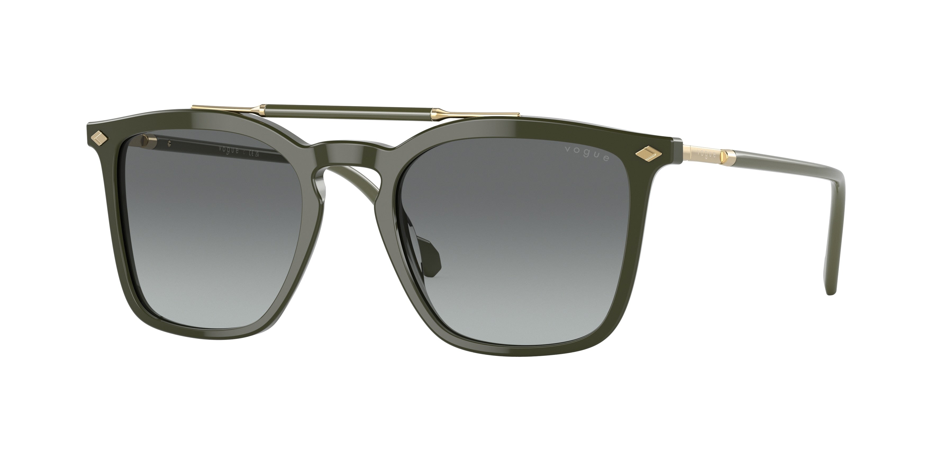 Vogue VO5463S Square Sunglasses  291411-Full Green 51-145-20 - Color Map Green
