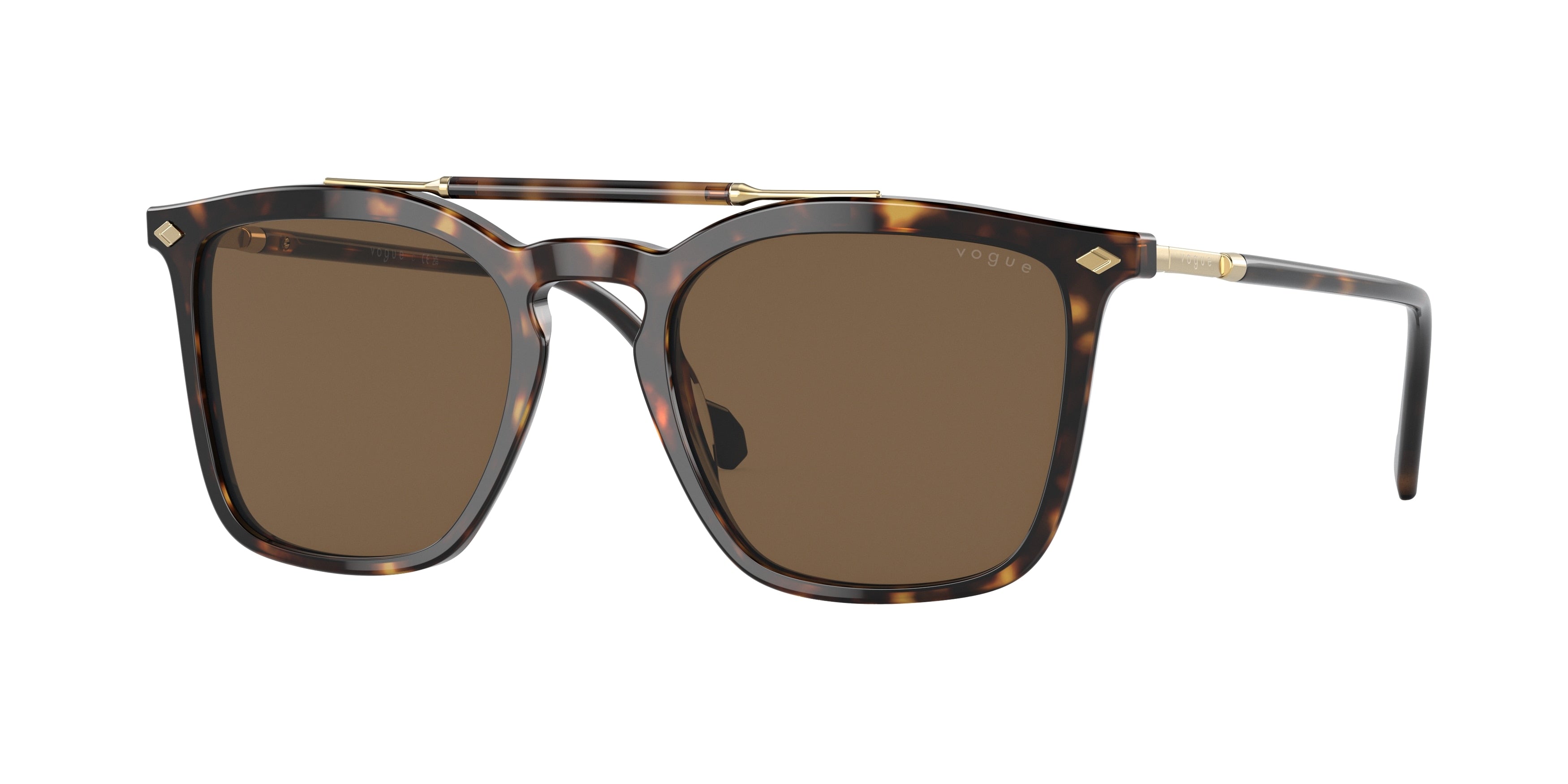 Vogue VO5463S Square Sunglasses  W65673-Dark Havana 51-145-20 - Color Map Brown