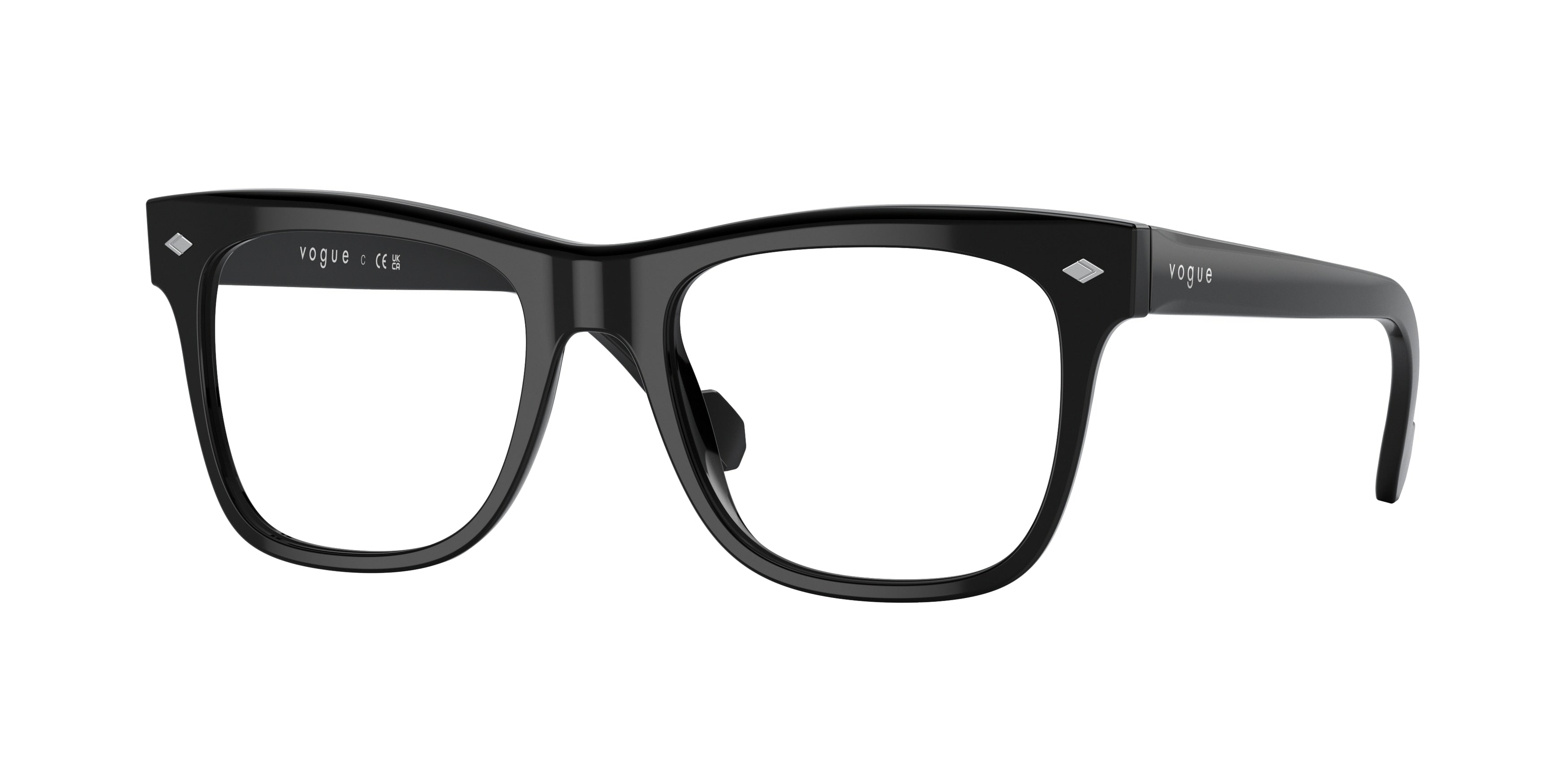 Vogue VO5464 Square Eyeglasses  W44-Black 49-145-18 - Color Map Black