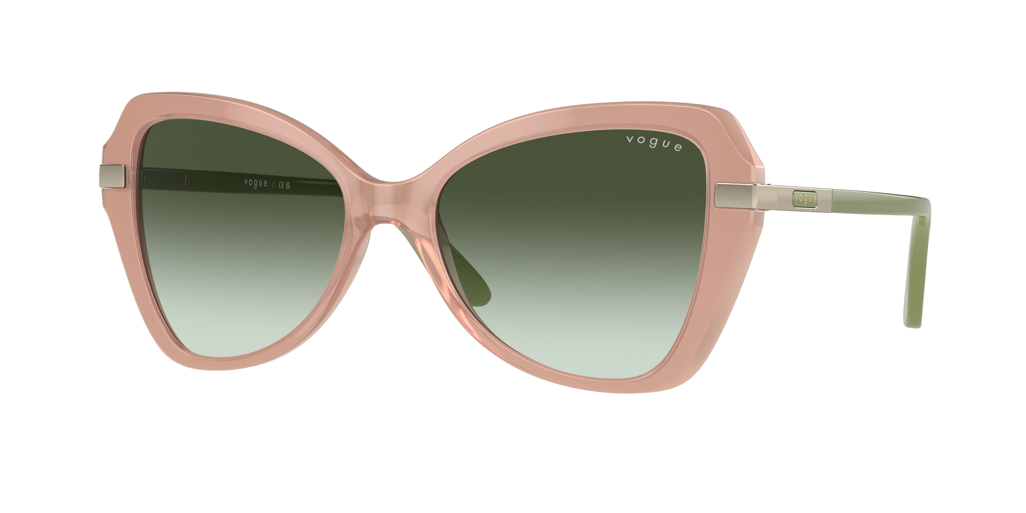 Vogue VO5479S Butterfly Sunglasses  30538E-Transparent Rose 53-140-17 - Color Map Pink