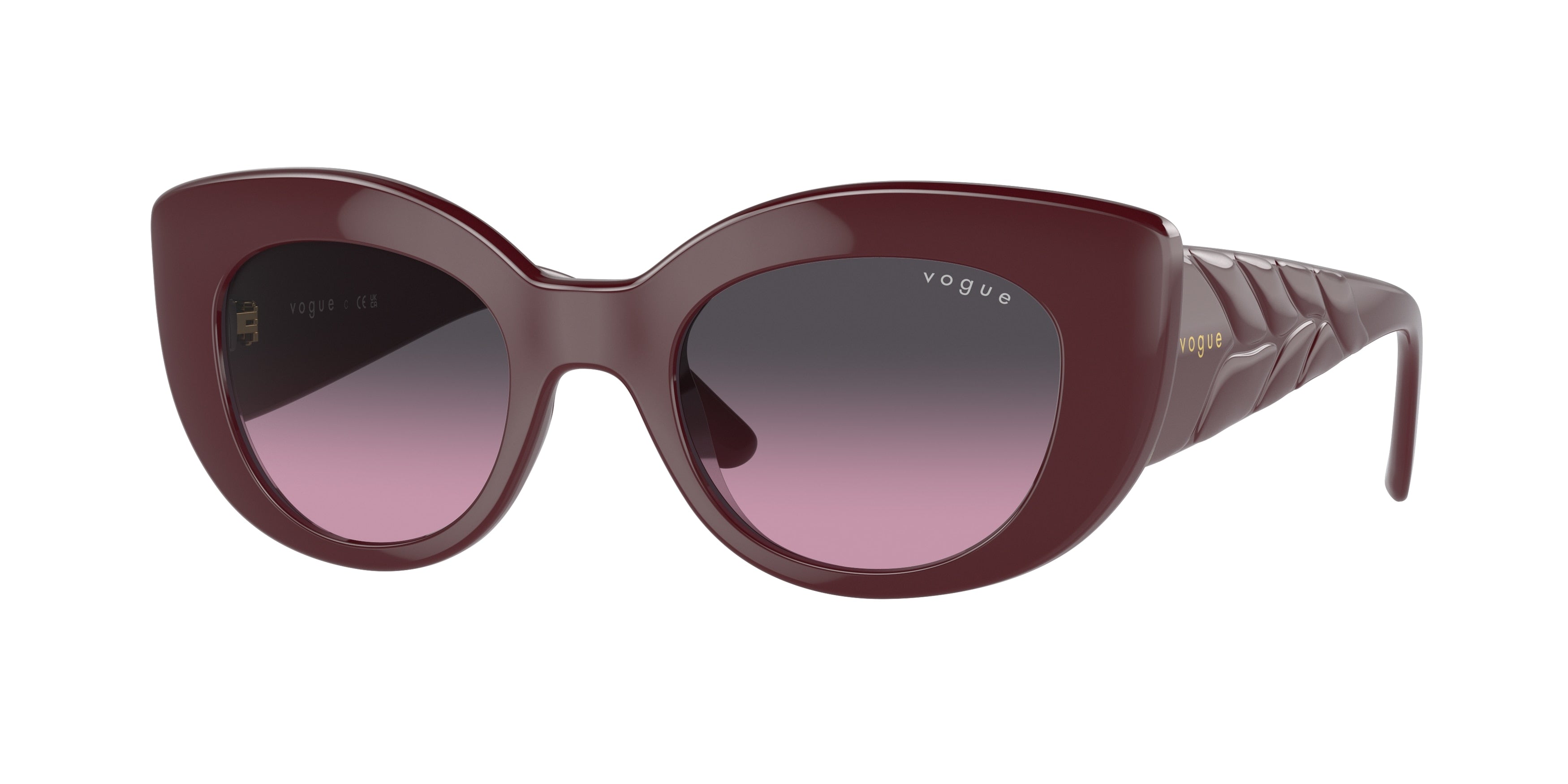 Vogue VO5480S Butterfly Sunglasses  304890-Full Bordeaux 49-135-21 - Color Map Red