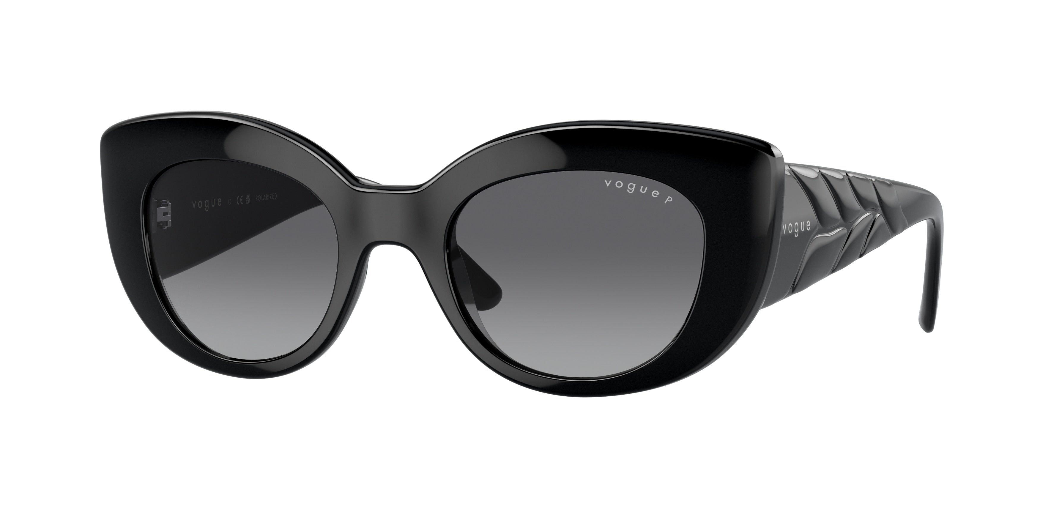 Vogue VO5480S Butterfly Sunglasses  W44/T3-Black 49-135-21 - Color Map Black