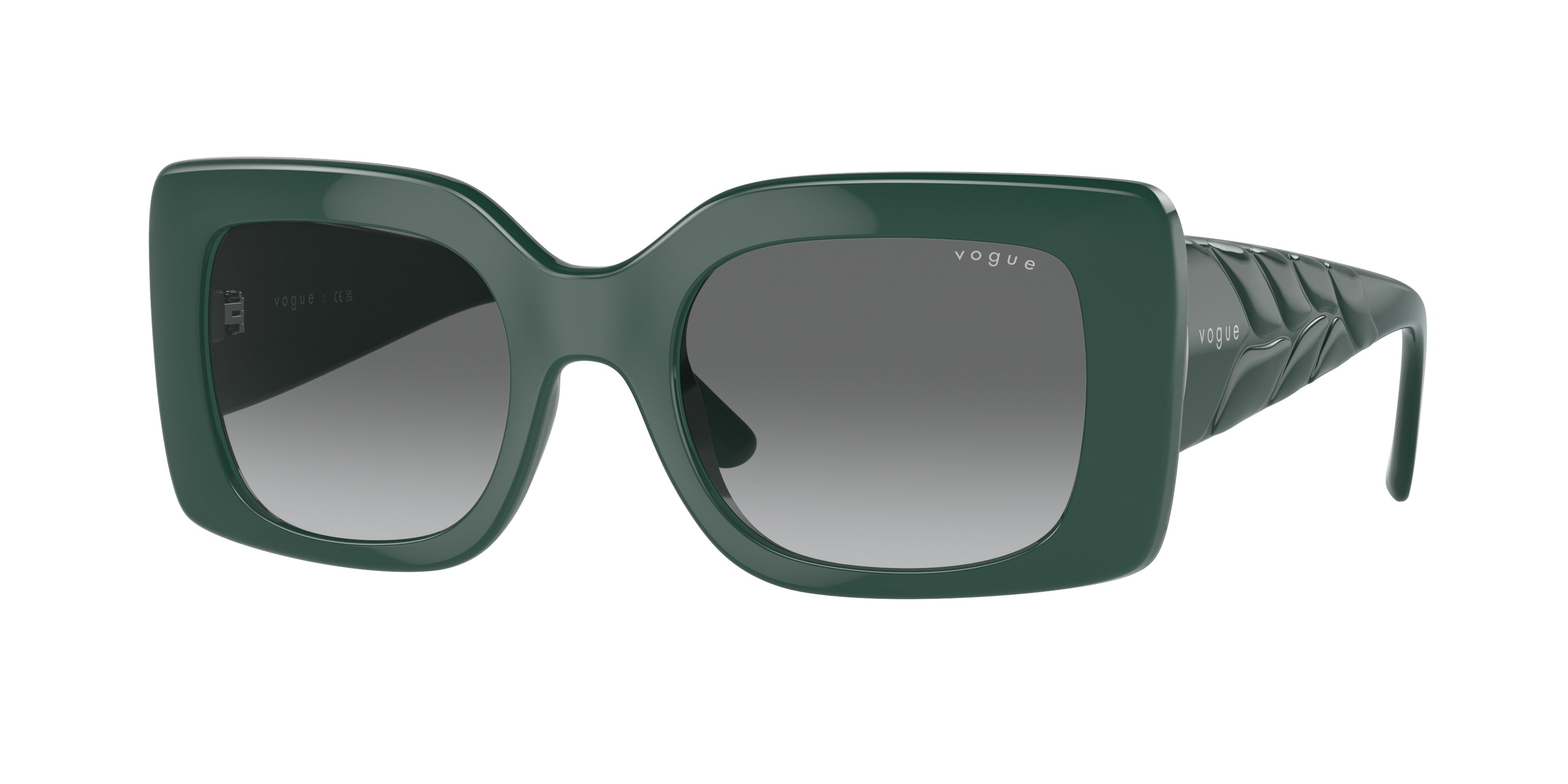 Vogue VO5481S Rectangle Sunglasses  305011-Full Dark Green 52-135-21 - Color Map Green