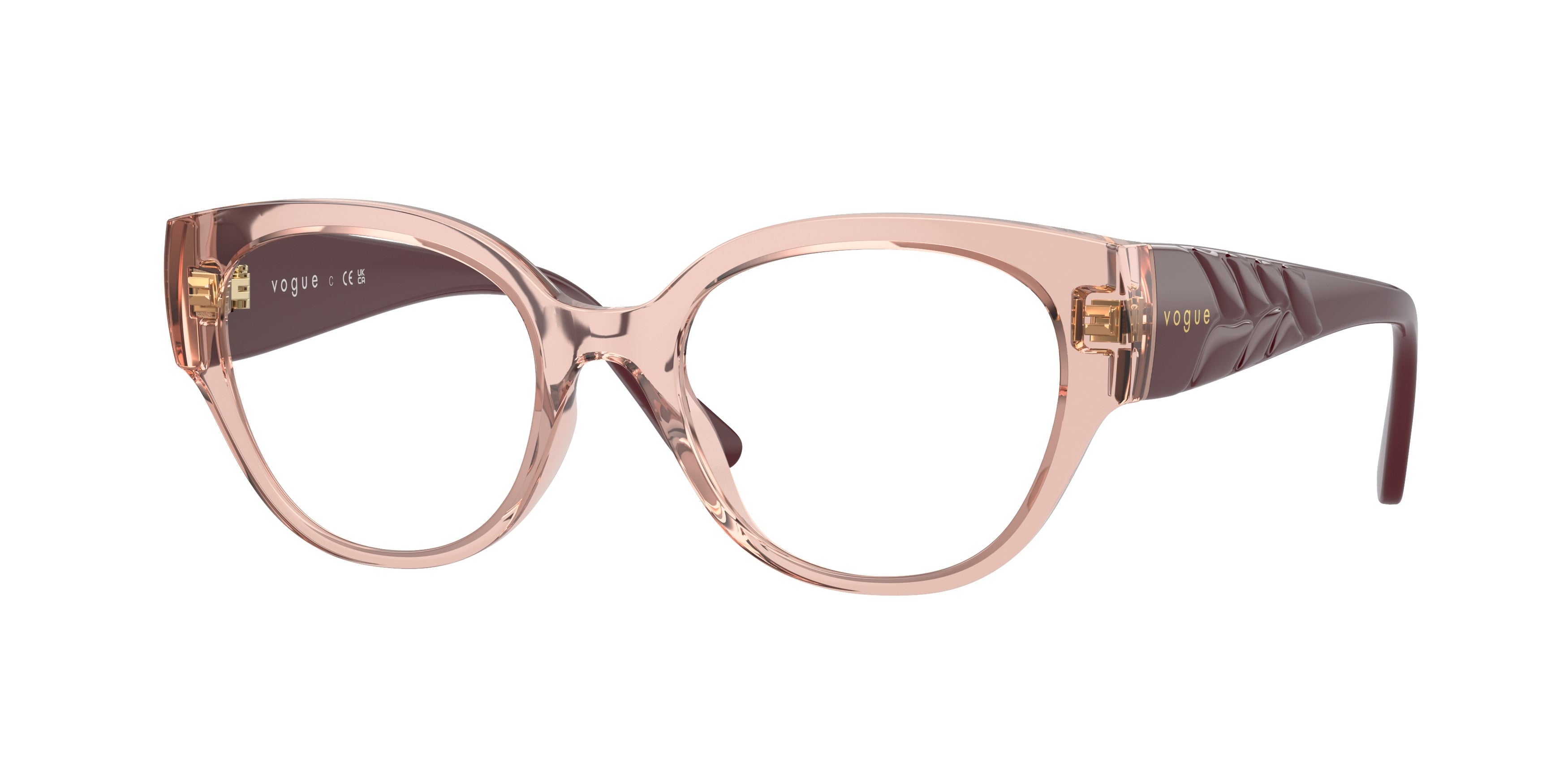 Vogue VO5482 Phantos Eyeglasses  2864-Transparent Pink 52-135-18 - Color Map Pink