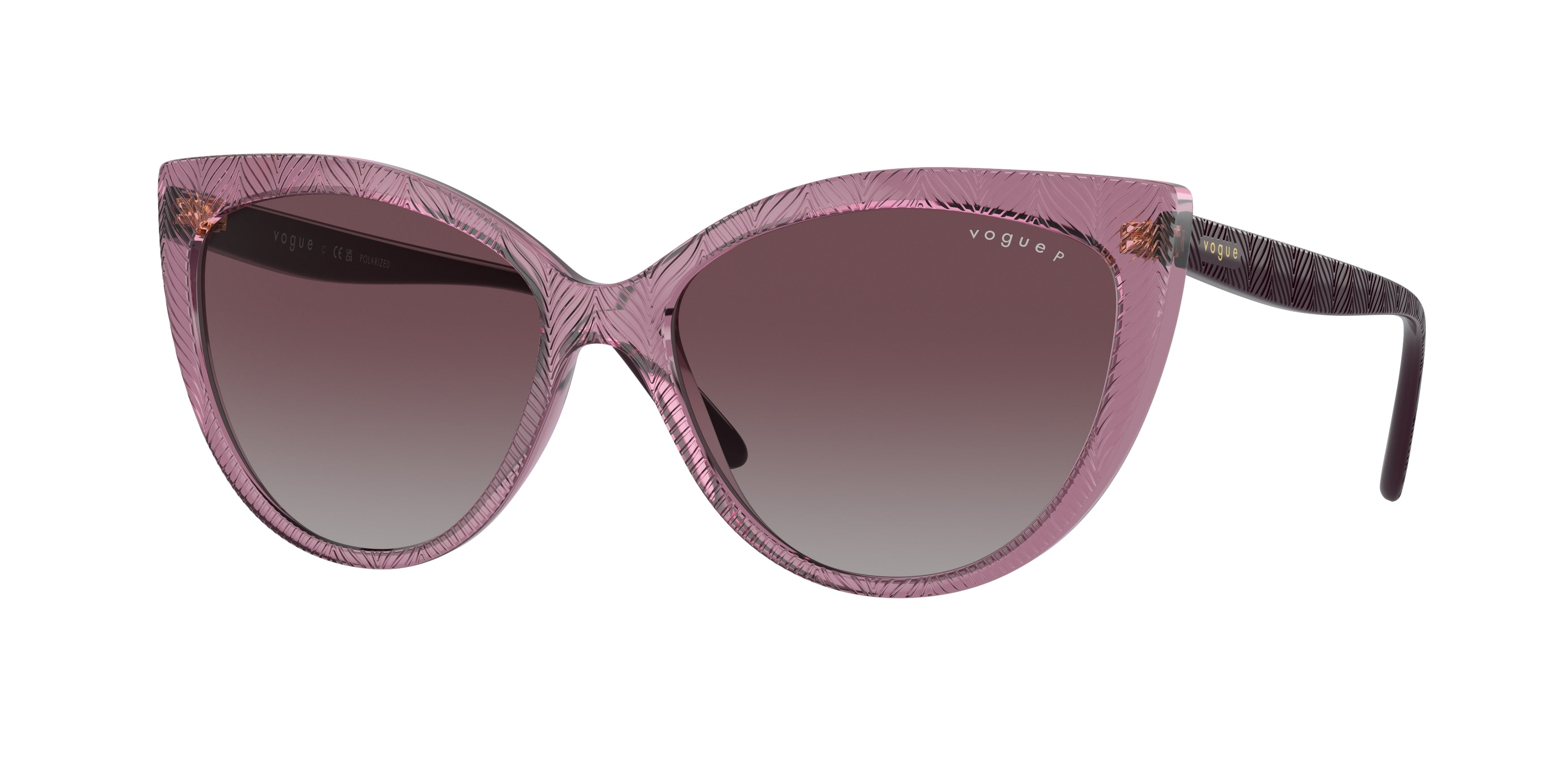 Vogue VO5484S Cat Eye Sunglasses  276162-Transparent Purple 57-140-16 - Color Map Violet