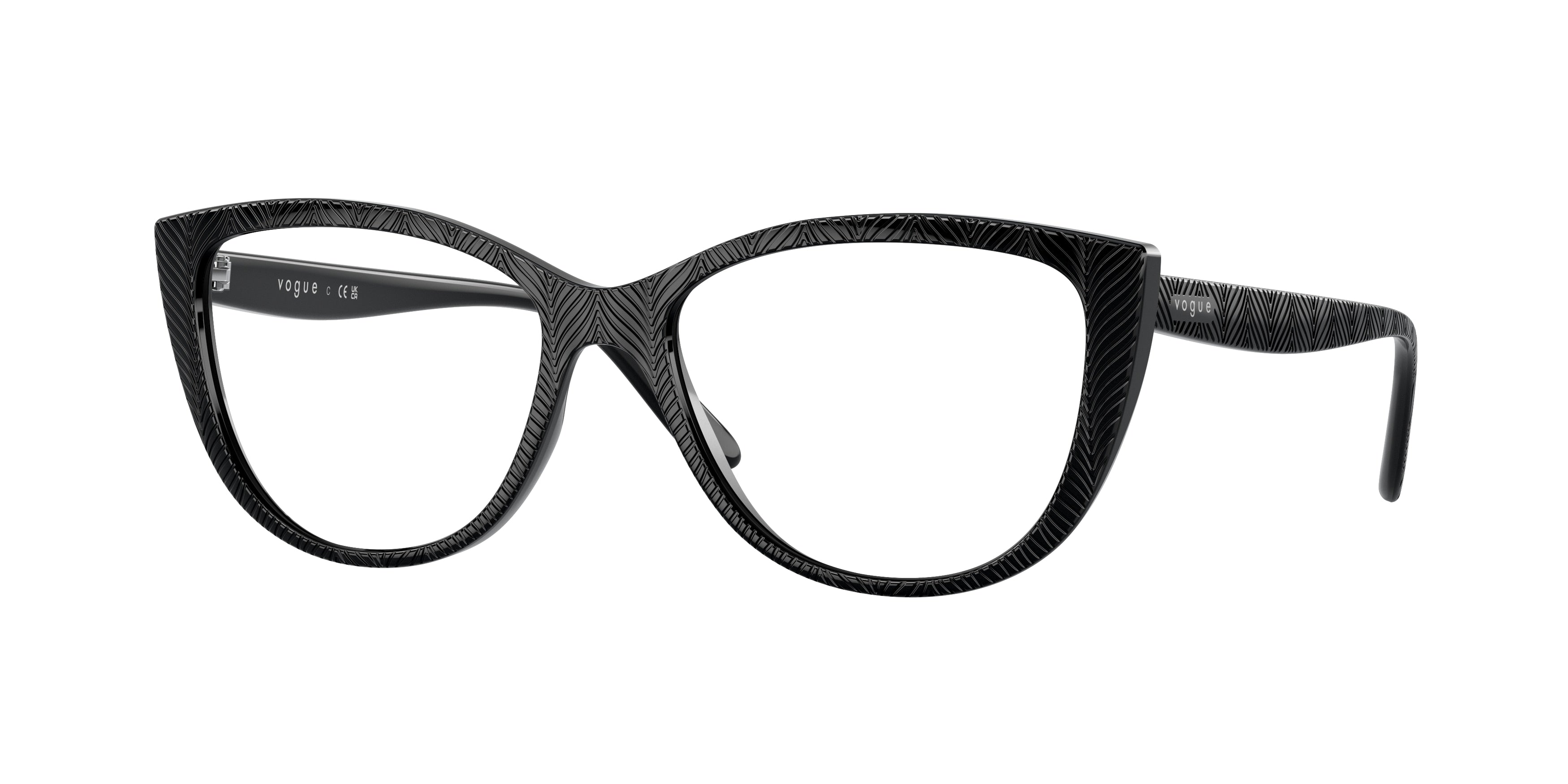 Vogue VO5485 Cat Eye Eyeglasses  W44-Black 54-140-16 - Color Map Black