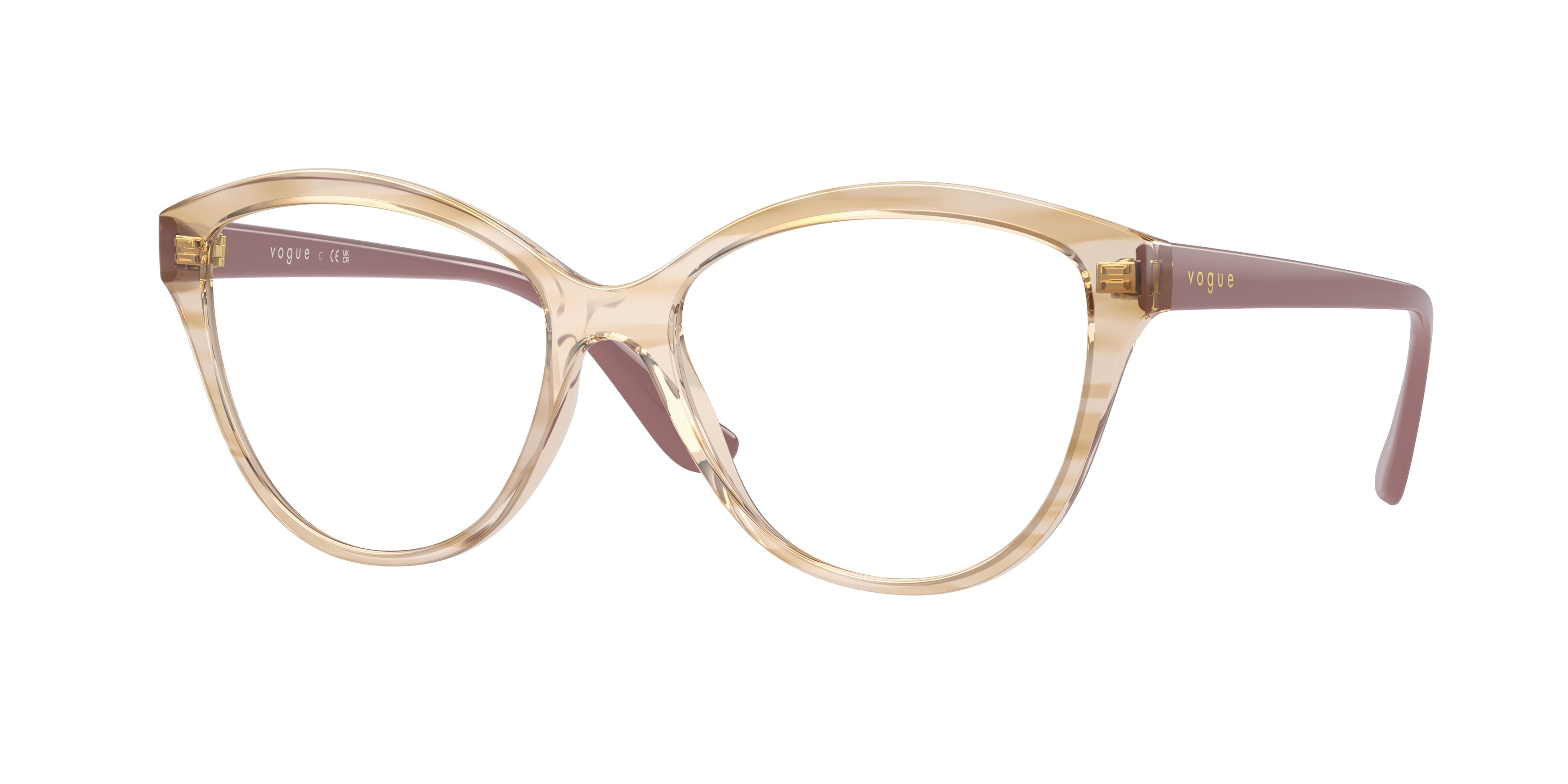 Vogue VO5489 Phantos Eyeglasses  3061-Top Texture Brown/Honey 54-140-16 - Color Map Brown