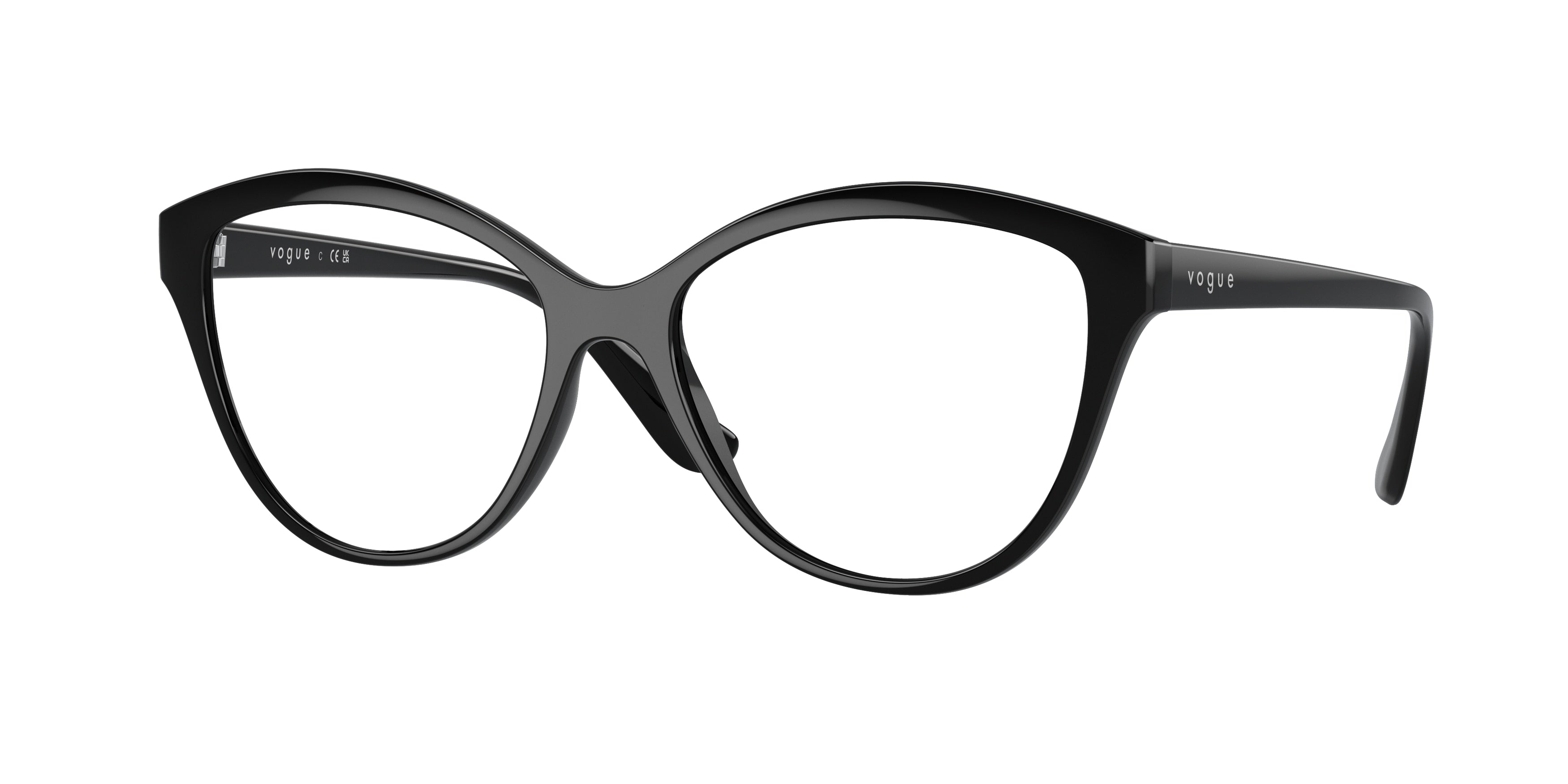 Vogue VO5489 Phantos Eyeglasses  W44-Black 54-140-16 - Color Map Black