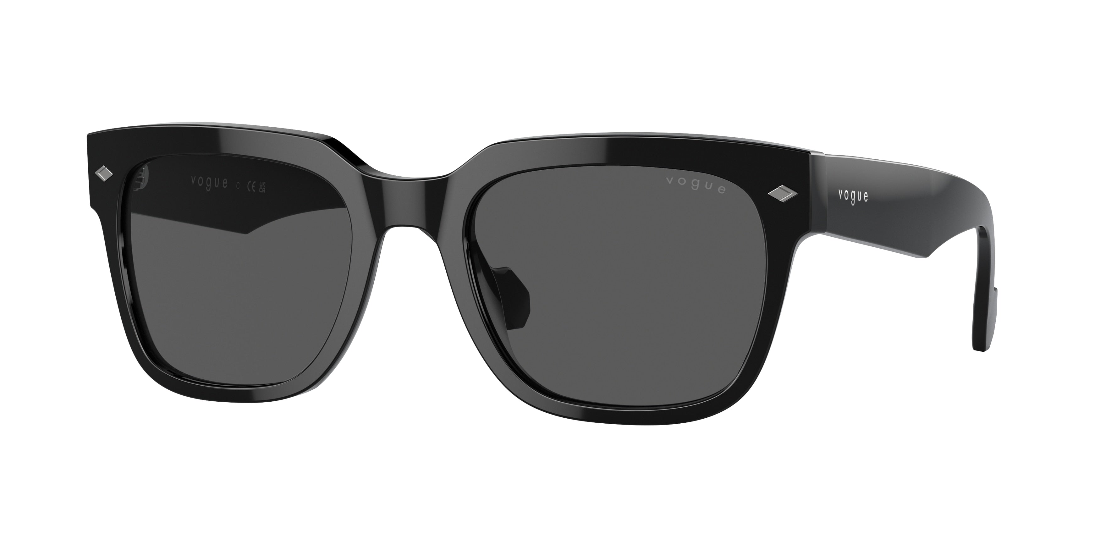 Vogue VO5490S Square Sunglasses  W44/87-Black 54-145-21 - Color Map Black