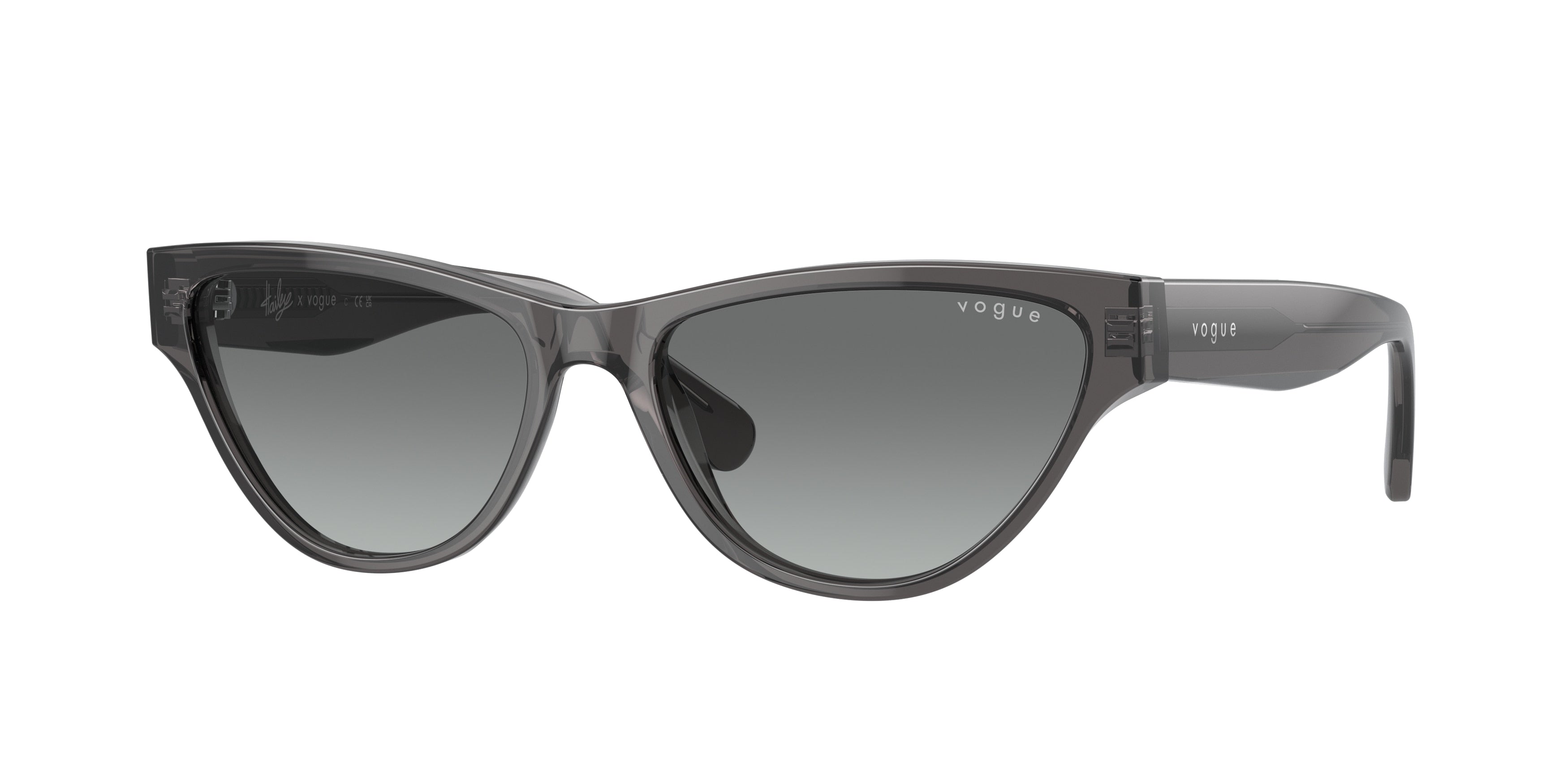 Vogue VO5513S Cat Eye Sunglasses  304511-Transparent Dark Grey 55-140-16 - Color Map Grey