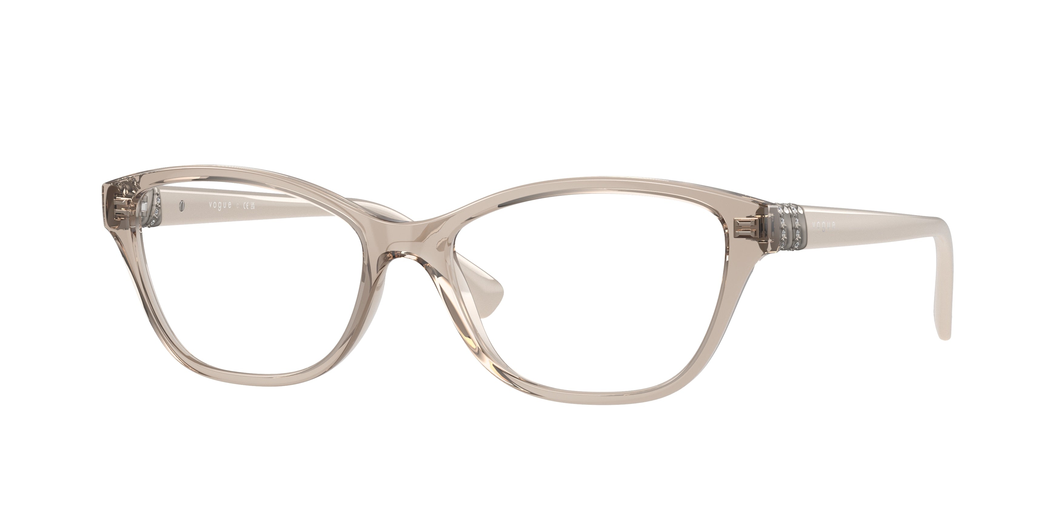 Vogue VO5516B Pillow Eyeglasses  2990-Transparent Light Brown 53-140-16 - Color Map Beige