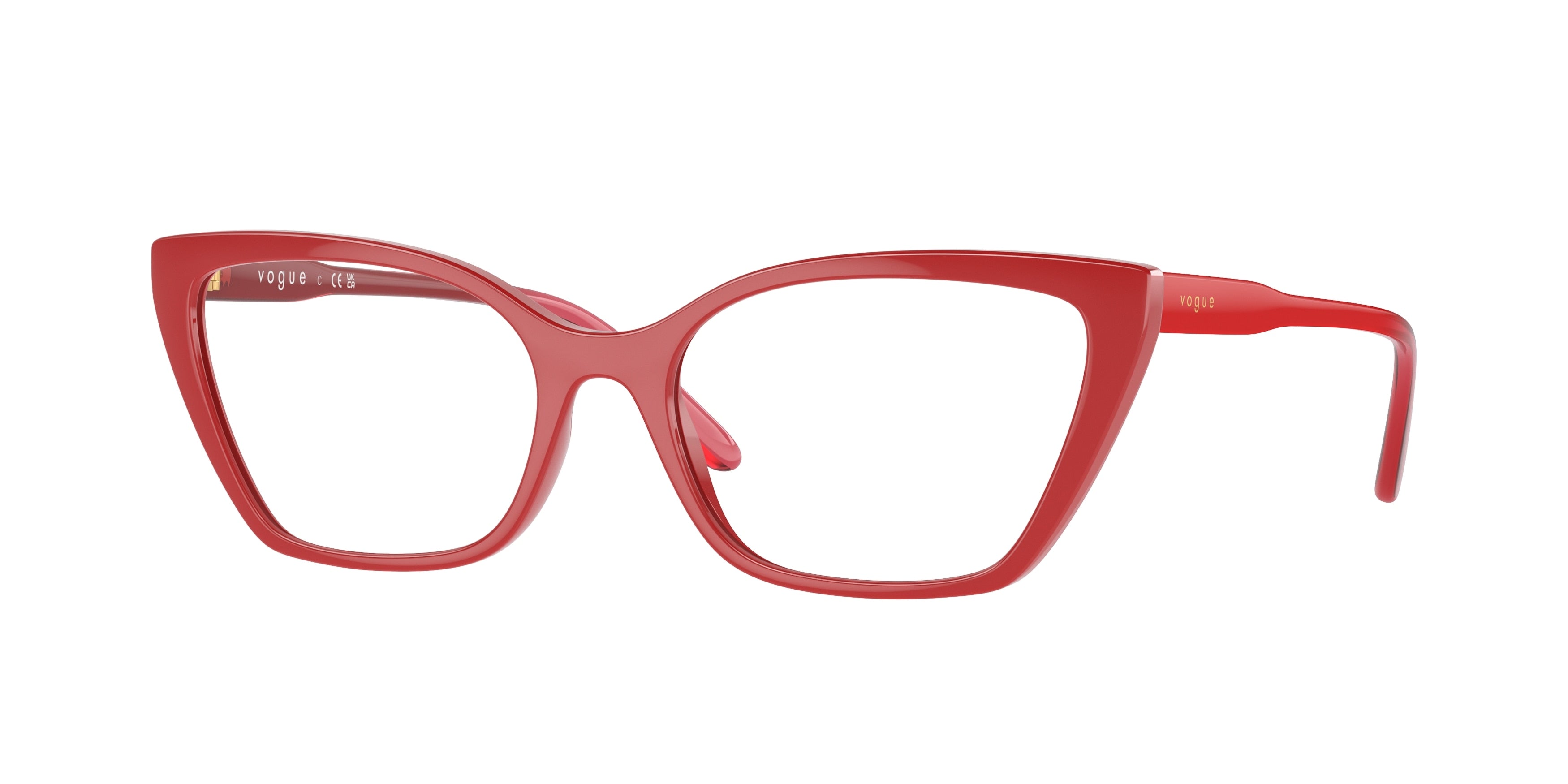 Vogue VO5519 Cat Eye Eyeglasses  3080-Full Red 54-140-17 - Color Map Red