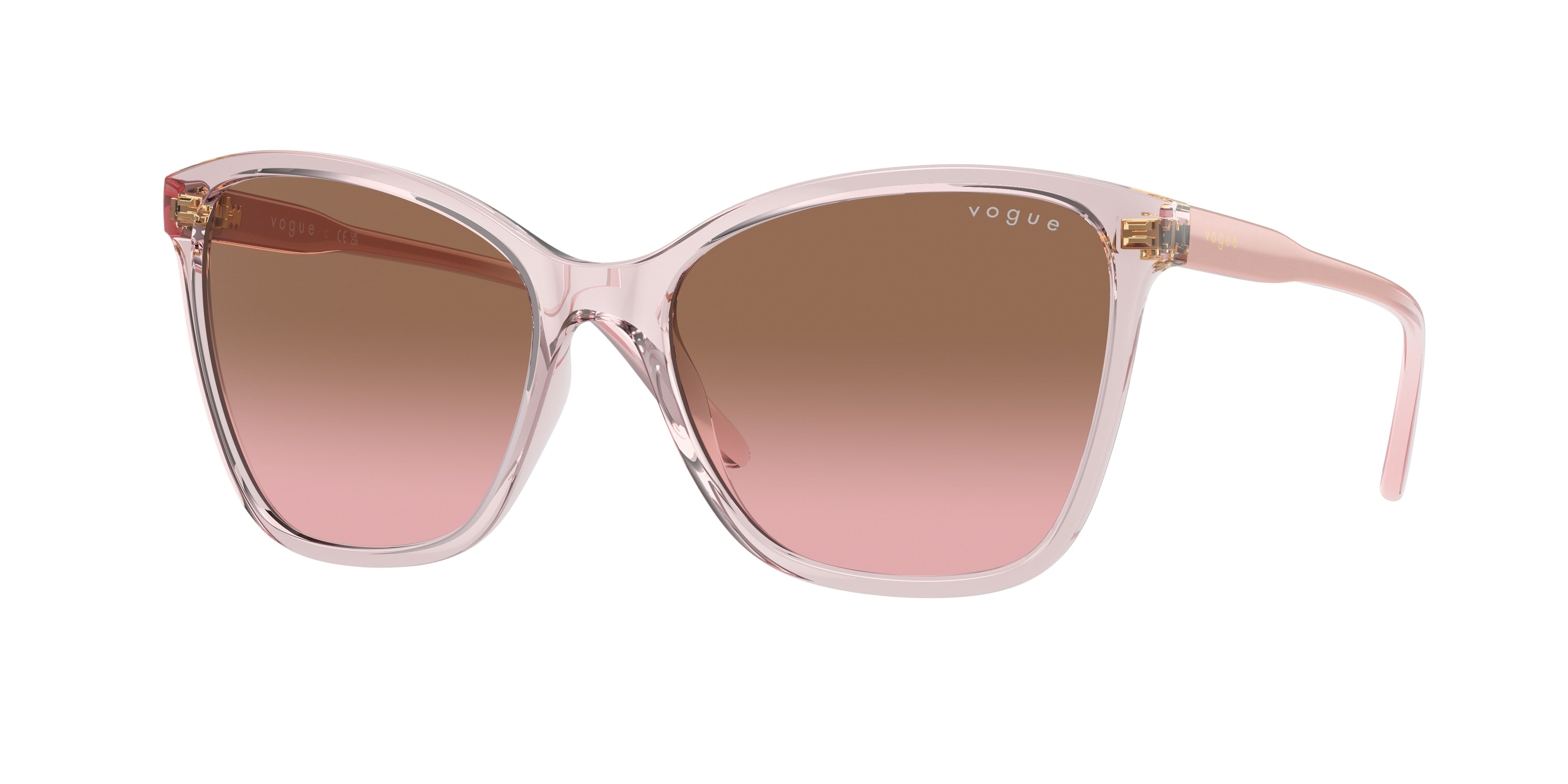 Vogue VO5520S Butterfly Sunglasses  294214-Transparent Pink 56-140-17 - Color Map Pink