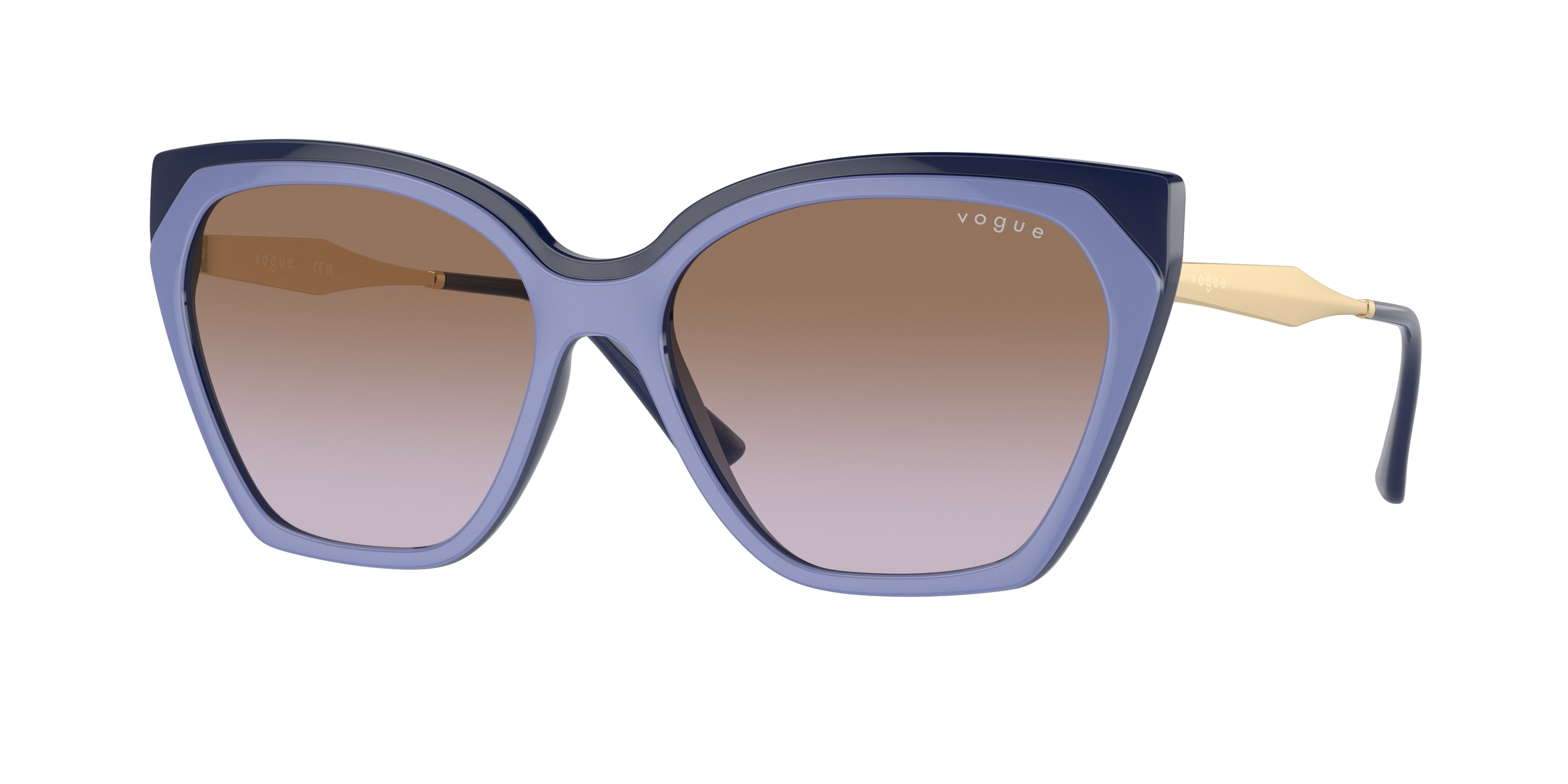 Vogue VO5521S Cat Eye Sunglasses  310268-Top Wisteria/Full Blue 57-140-16 - Color Map Violet