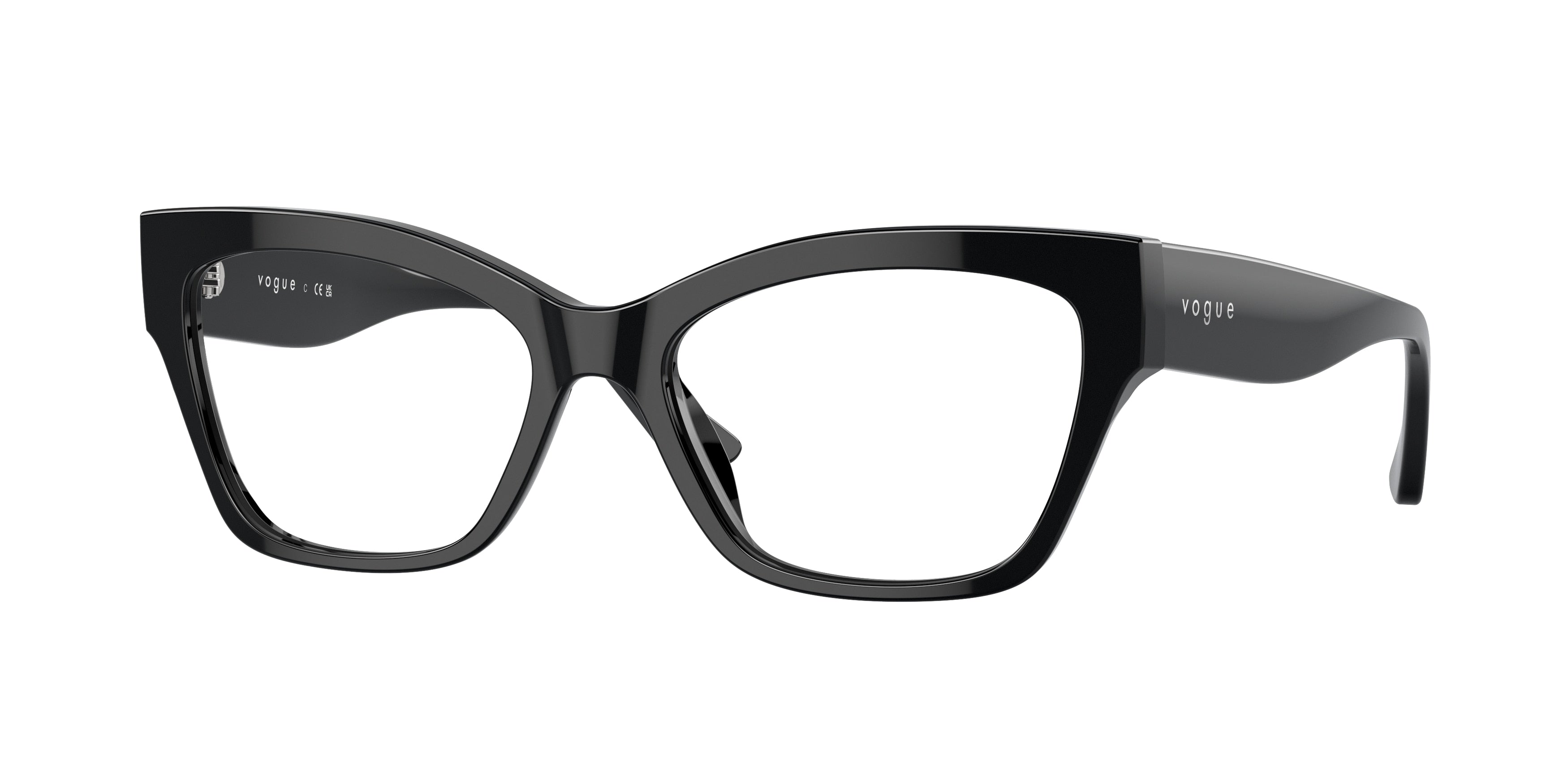 Vogue VO5523F Cat Eye Eyeglasses  W44-Black 54-140-17 - Color Map Black