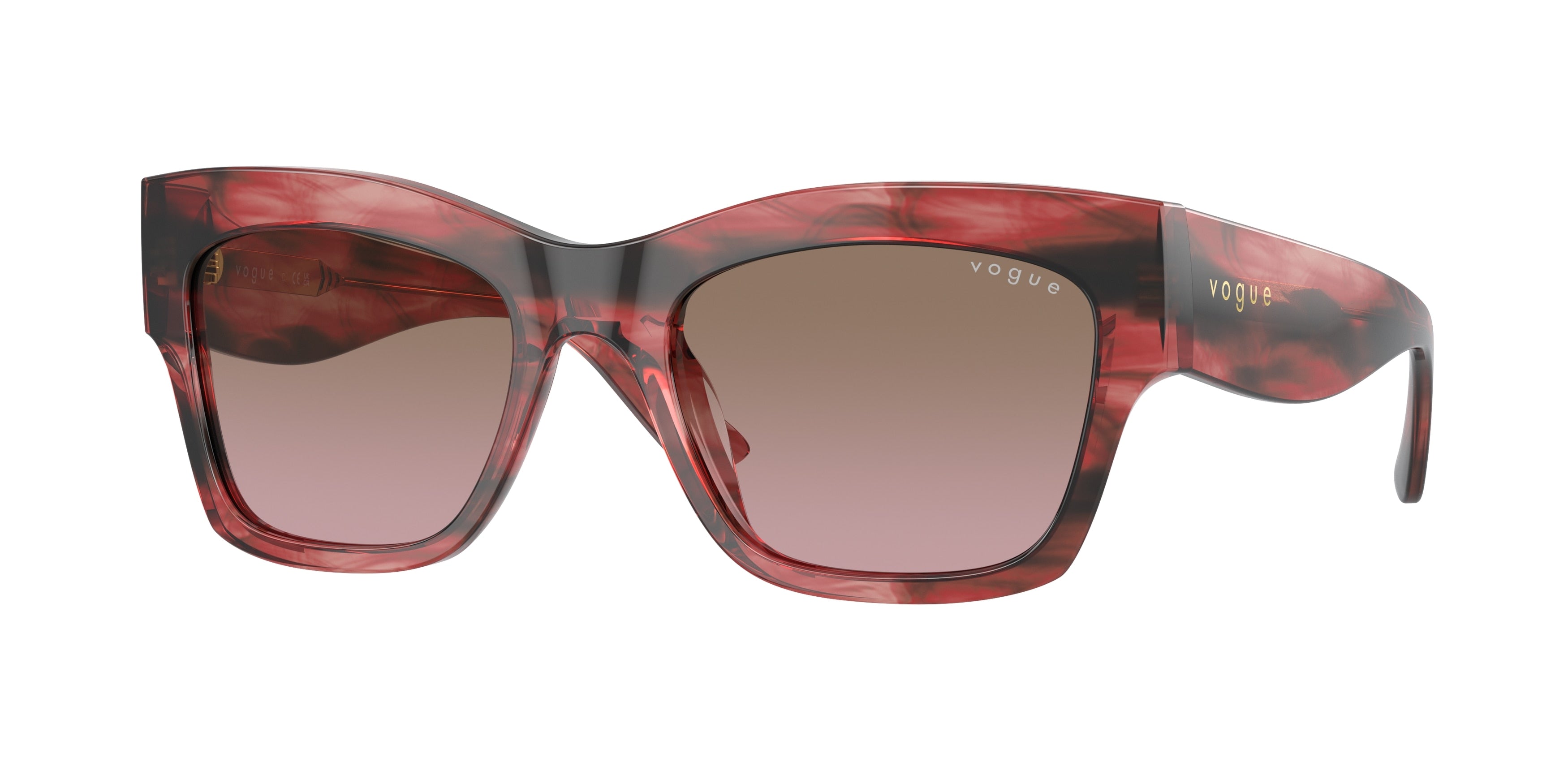 Vogue VO5524S Pillow Sunglasses  308914-Red Havana 54-140-20 - Color Map Red