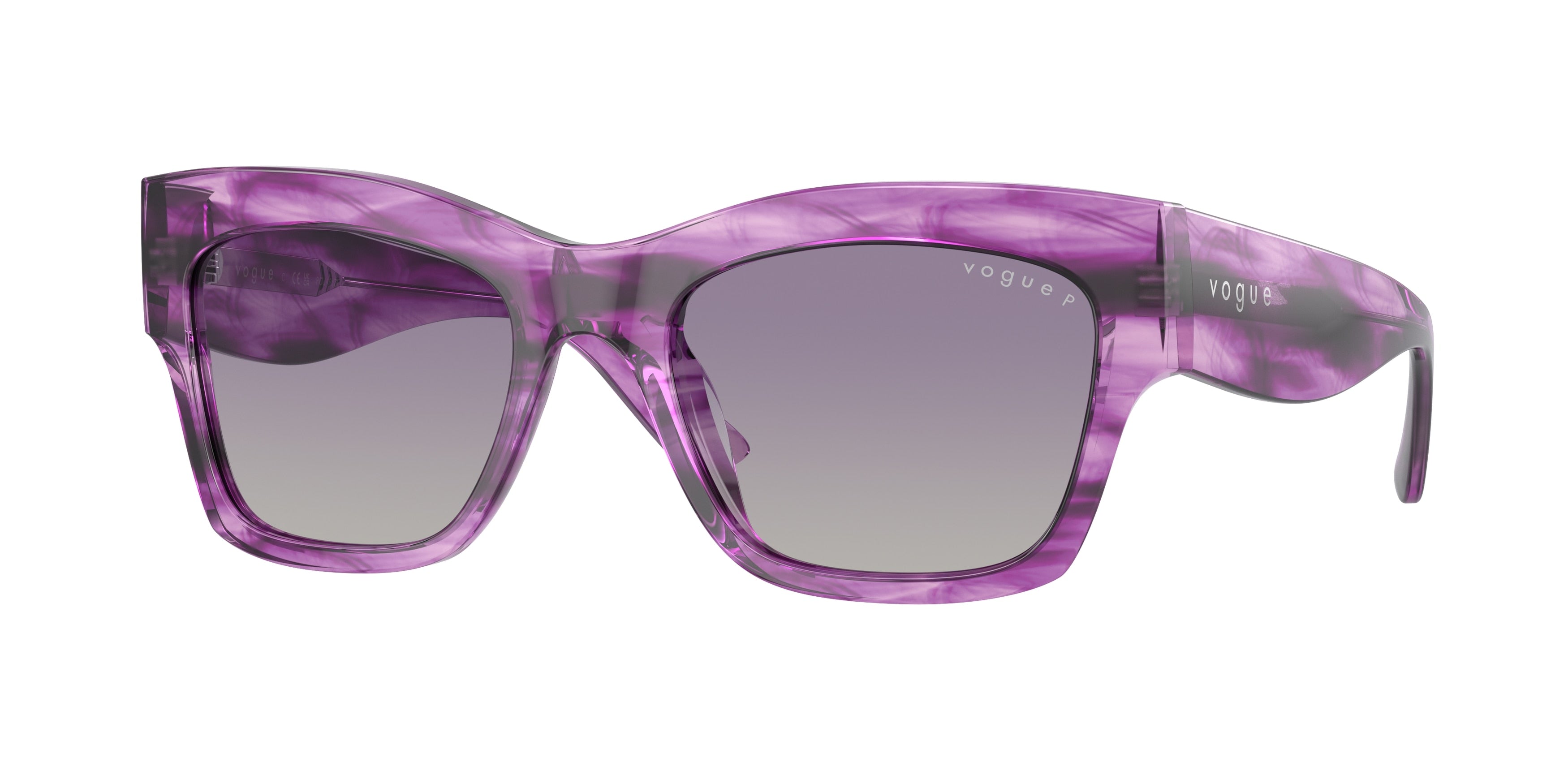 Vogue VO5524S Pillow Sunglasses  30908J-Purple Havana 54-140-20 - Color Map Violet