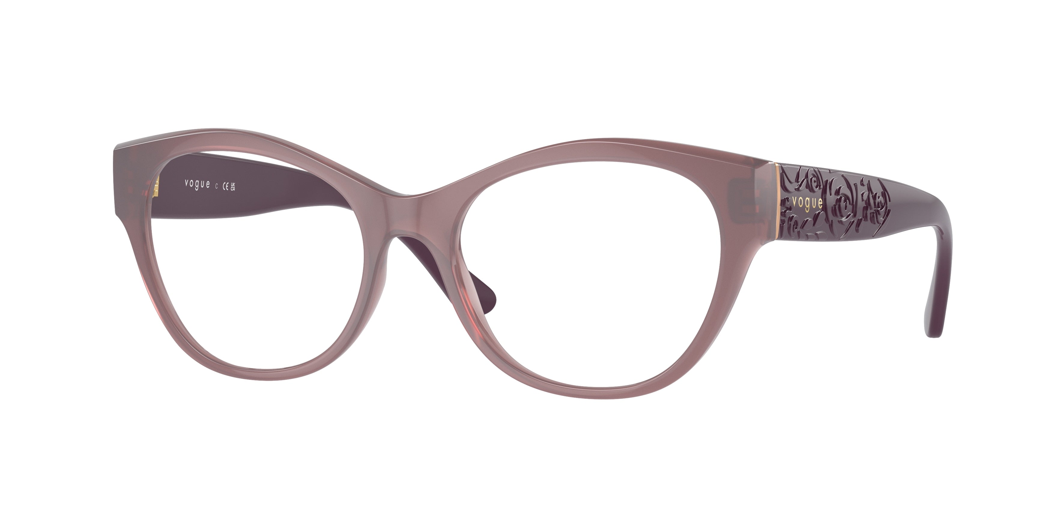 Vogue VO5527 Irregular Eyeglasses  3096-Opal Pink 52-135-17 - Color Map Pink