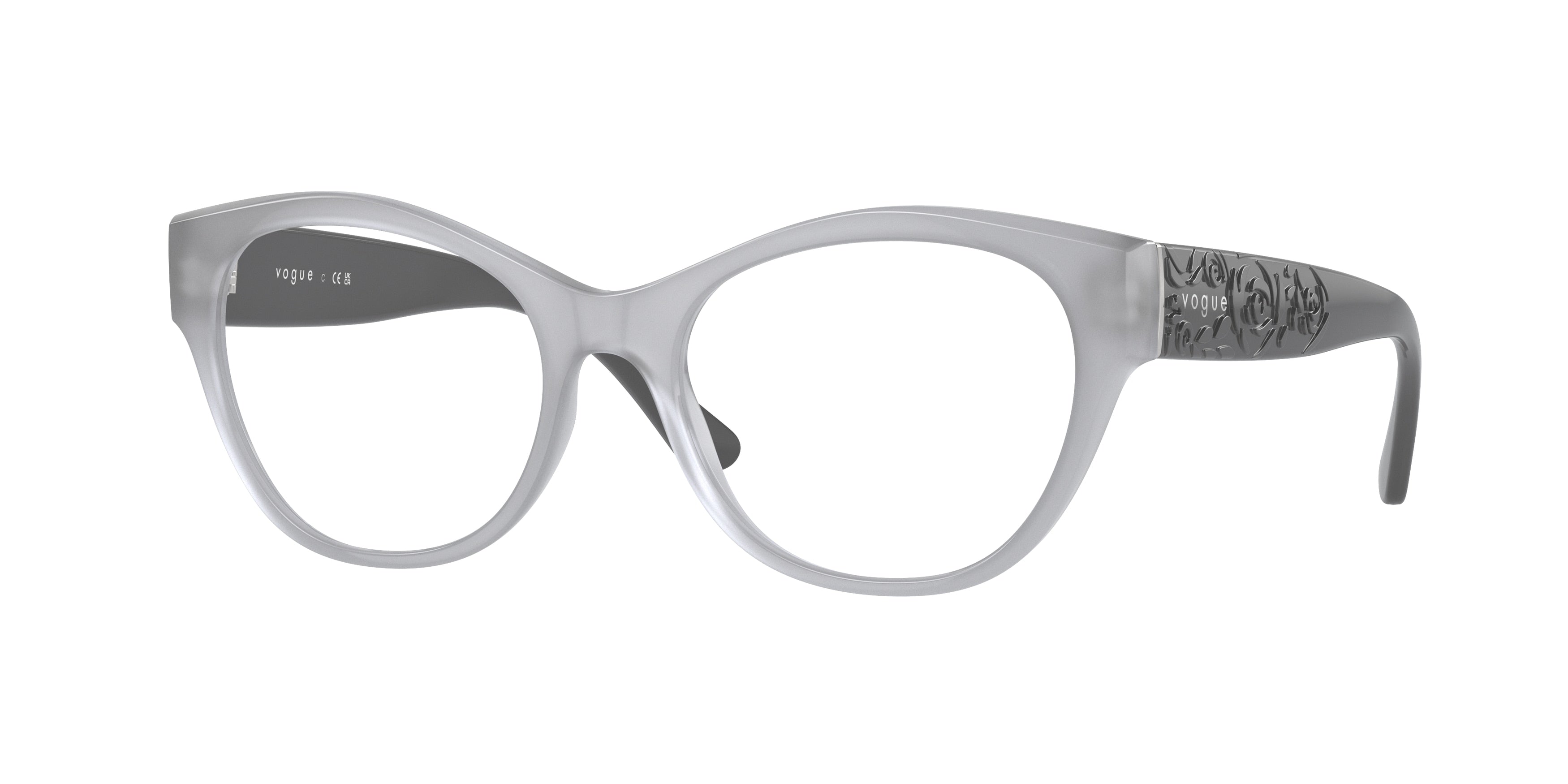 Vogue VO5527 Irregular Eyeglasses  3098-Opal Grey 52-135-17 - Color Map Grey