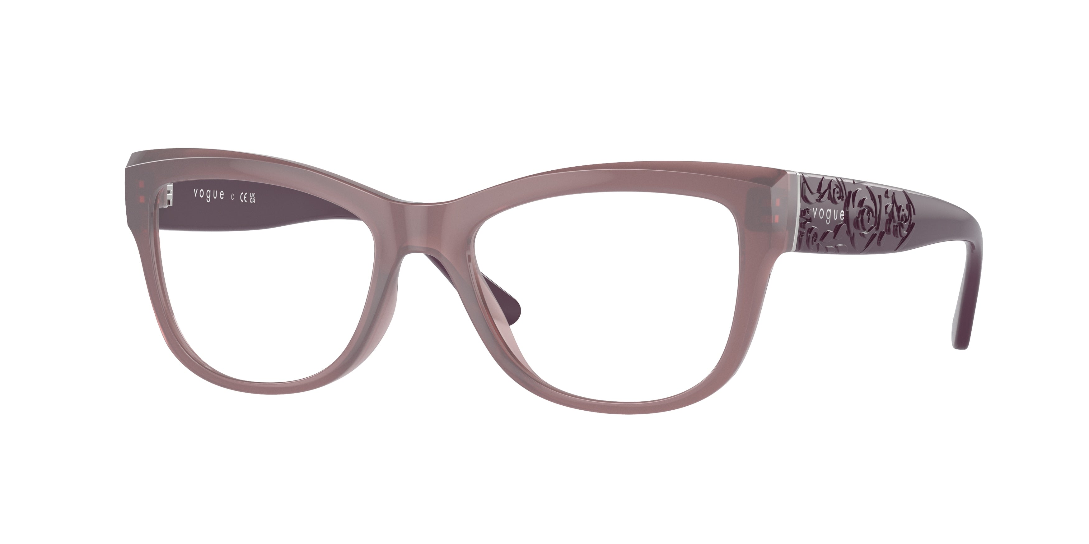 Vogue VO5528 Cat Eye Eyeglasses  3096-Opal Pink 53-135-17 - Color Map Pink