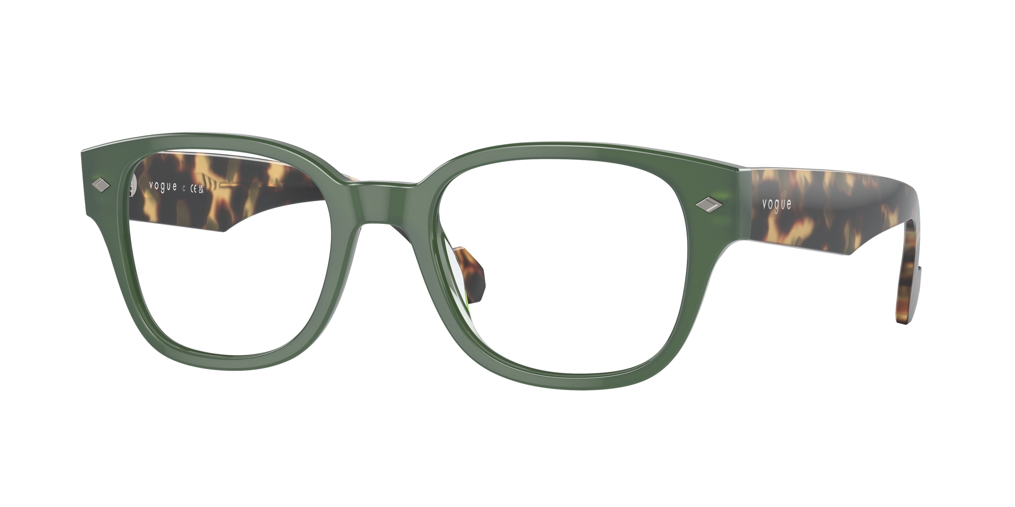 Vogue VO5529 Pillow Eyeglasses  3092-Full Dusty Green 51-145-20 - Color Map Green