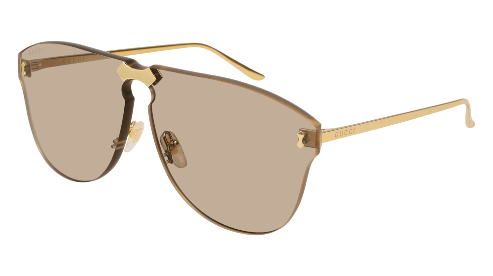 GUCCI GG0354S AVIATOR Sunglasses For UNISEX  GG0354S-002 GOLD GOLD / BROWN SHINY 99-0-145