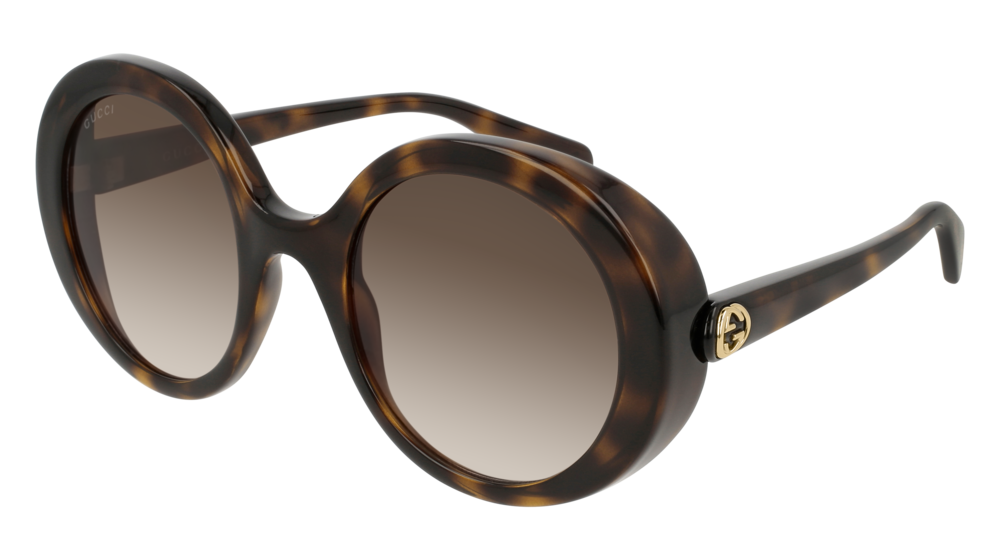 GUCCI GG0367S ROUND / OVAL Sunglasses For Women  GG0367S-002 HAVANA HAVANA / BROWN DARK 53-24-135