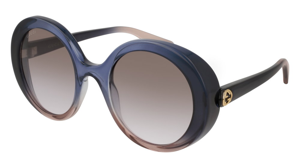 GUCCI GG0367S ROUND / OVAL Sunglasses For Women  GG0367S-004 BLUE BLUE / MULTICOLOR PINK 53-24-135