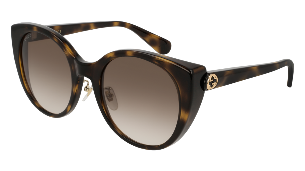 GUCCI GG0369S CAT EYE Sunglasses For Women  GG0369S-002 HAVANA HAVANA / BROWN DARK 54-22-145