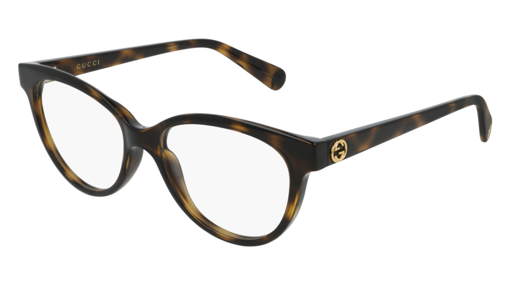 GUCCI GG0373O CAT EYE Eyeglasses For Women  GG0373O-002 HAVANA HAVANA / TRANSPARENT DARK 52-16-140