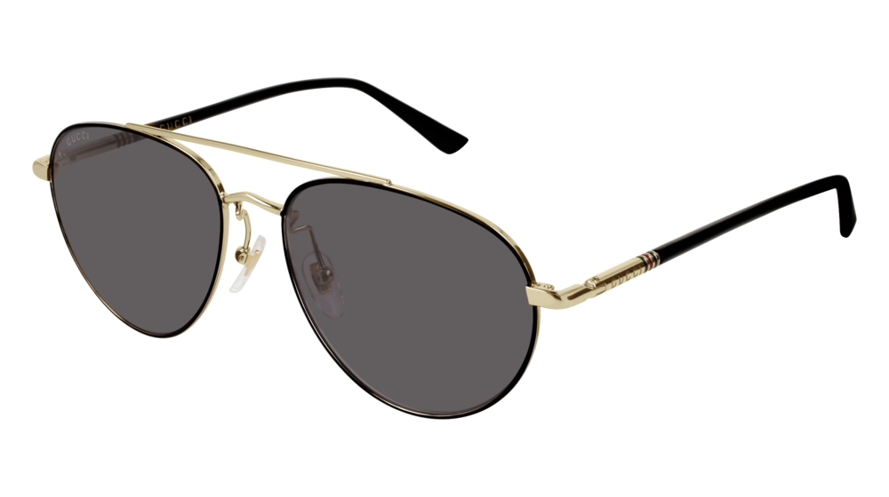 GUCCI GG0388SA AVIATOR Sunglasses For Men  GG0388SA-001 GOLD GOLD / GREY SHINY 56-16-150