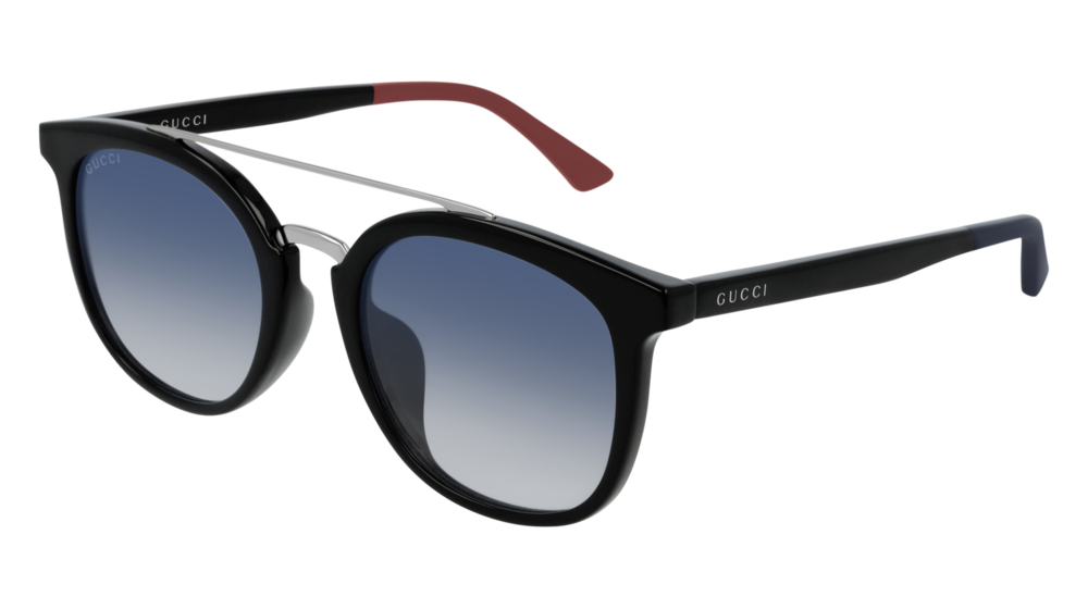 GUCCI GG0403SA ROUND / OVAL Sunglasses For UNISEX  GG0403SA-004 BLACK BLACK / MULTICOLOR SILVER 52-21-145