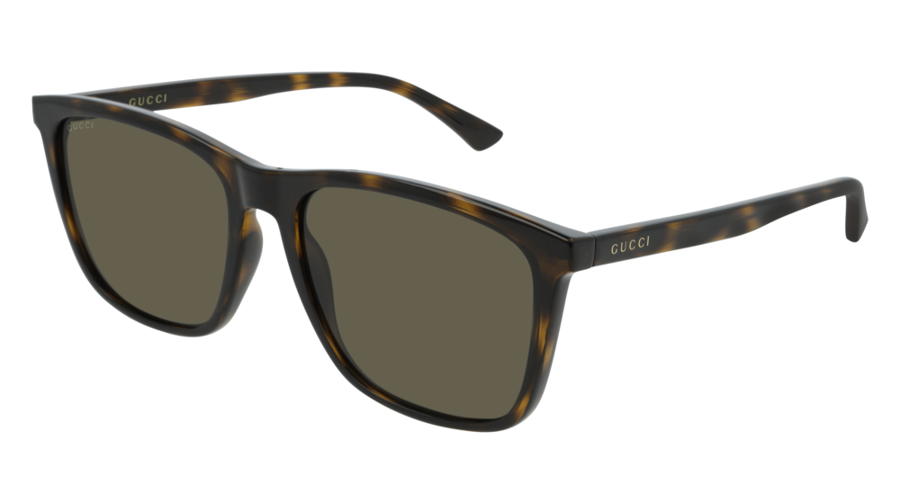 GUCCI GG0404S RECTANGULAR / SQUARE Sunglasses For Men  GG0404S-009 HAVANA HAVANA / GREEN DARK 58-18-145