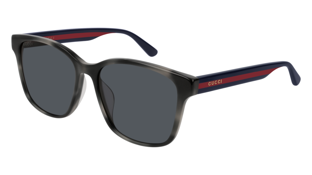 GUCCI GG0417SK ROUND / OVAL Sunglasses For UNISEX  GG0417SK-004 HAVANA MULTICOLOR / BLUE GREY 56-17-145