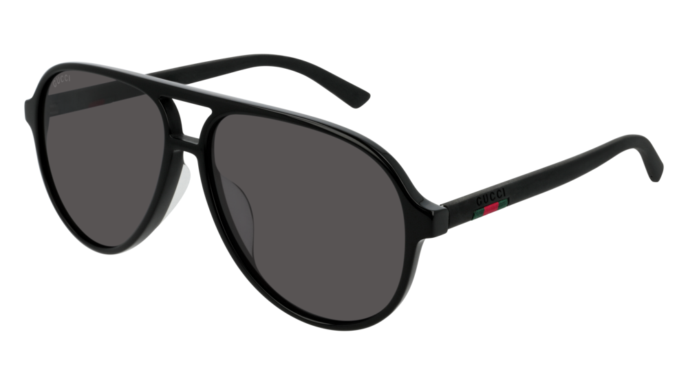 GUCCI GG0423SA AVIATOR Sunglasses For Men  GG0423SA-001 BLACK BLACK / GREY SHINY 60-14-150