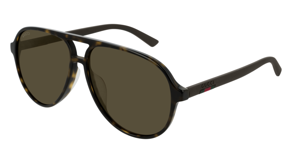 GUCCI GG0423SA AVIATOR Sunglasses For Men  GG0423SA-002 HAVANA BROWN / BROWN DARK 60-14-150