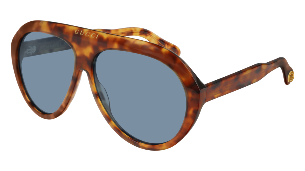 GUCCI GG0479S NAVIGATOR Sunglasses For Men  GG0479S-004 HAVANA HAVANA / BLUE SHINY 61-13-145