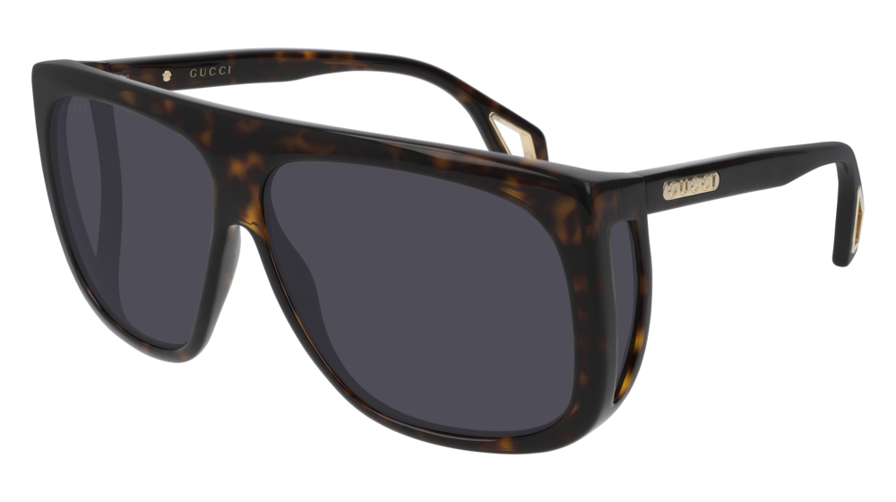 GUCCI GG0467S RECTANGULAR / SQUARE Sunglasses For Men  GG0467S-003 HAVANA HAVANA / GREY SHINY 62-12-140