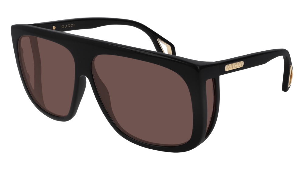 GUCCI GG0467S RECTANGULAR / SQUARE Sunglasses For Men  GG0467S-002 BLACK BLACK / RED SHINY 62-12-140