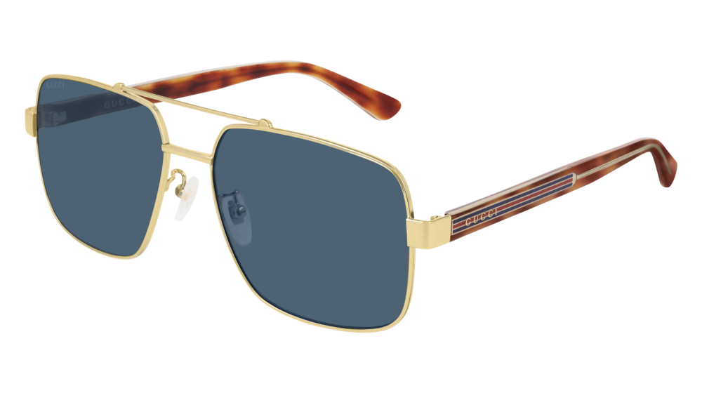 GUCCI GG0529S AVIATOR Sunglasses For Men  GG0529S-004 GOLD CRYSTAL / GREY SHINY 60-17-145