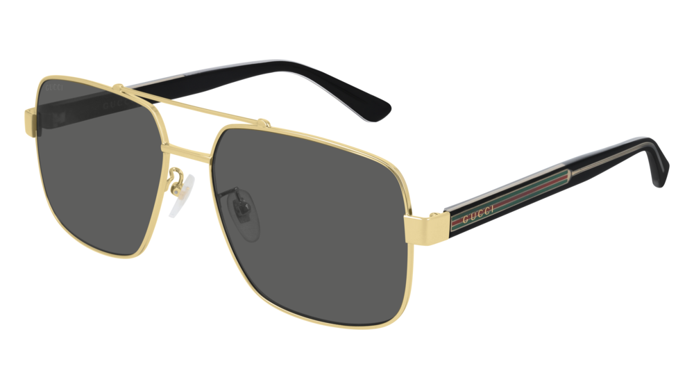 GUCCI GG0529S AVIATOR Sunglasses For Men  GG0529S-001 GOLD CRYSTAL / GREY SHINY 60-17-145