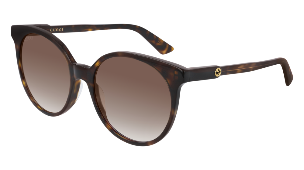 GUCCI GG0488S ROUND / OVAL Sunglasses For Women  GG0488S-002 HAVANA HAVANA / BROWN DARK 54-18-145