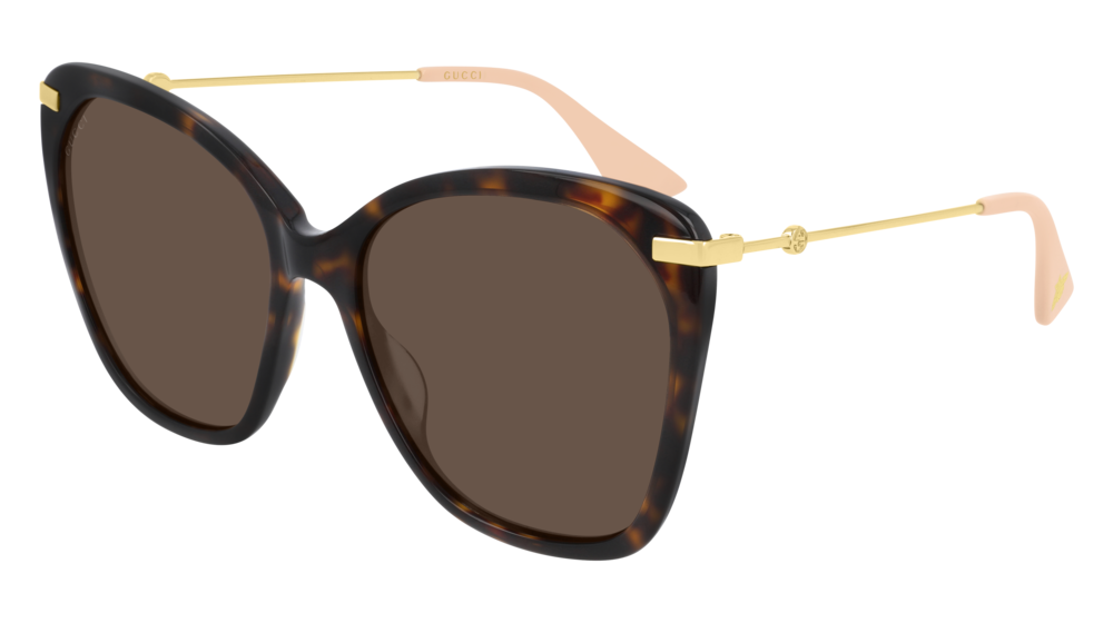 GUCCI GG0510S ROUND / OVAL Sunglasses For Women  GG0510S-003 HAVANA GOLD / BROWN DARK 56-17-145