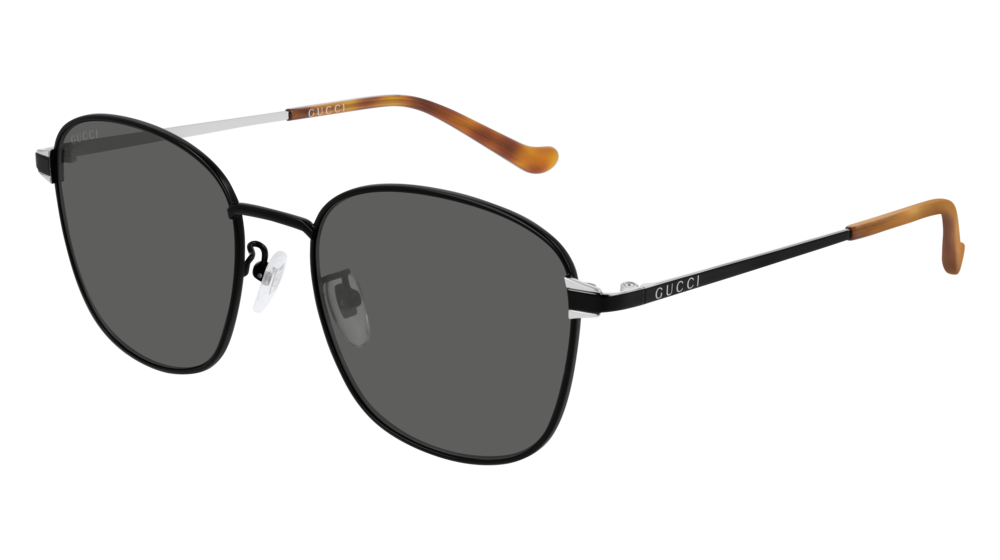 GUCCI GG0575SK ROUND / OVAL Sunglasses For Men  GG0575SK-007 BLACK BLACK / GREY MATTE 56-19-150