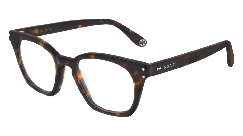 GUCCI GG0572O RECTANGULAR / SQUARE Eyeglasses For Men  GG0572O-007 HAVANA HAVANA / TRANSPARENT DARK 50-19-150