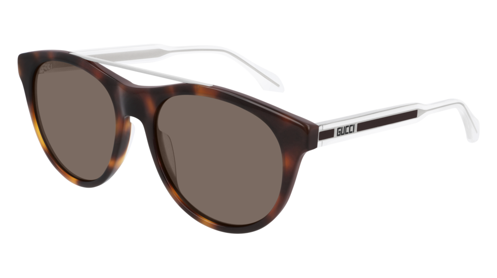 GUCCI GG0559S AVIATOR Sunglasses For Men  GG0559S-002 HAVANA CRYSTAL / BROWN SILVER 54-18-145