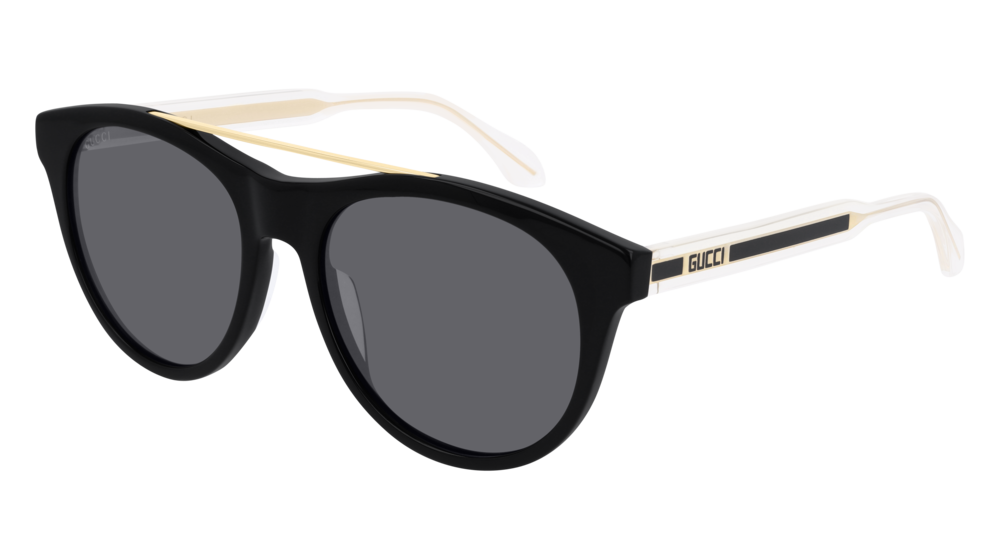 GUCCI GG0559S AVIATOR Sunglasses For Men  GG0559S-001 BLACK CRYSTAL / GREY GOLD 54-18-145